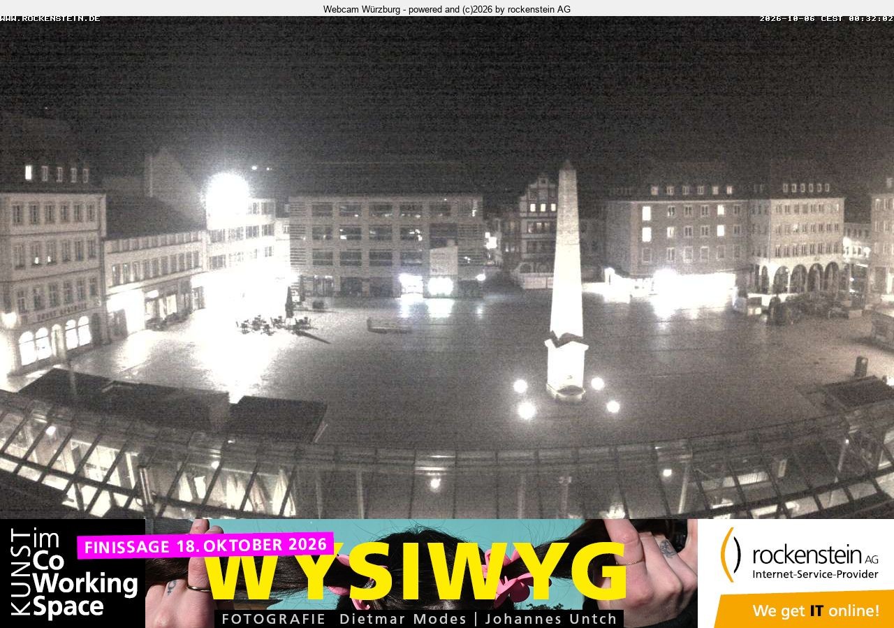 Archived image Webcam Wuerzburg marketplace