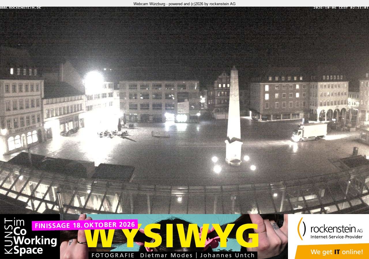 Archived image Webcam Wuerzburg marketplace