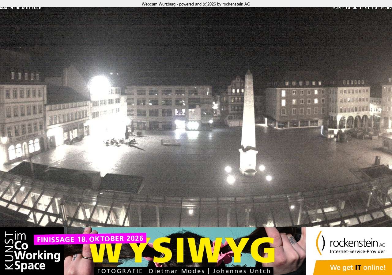 Archived image Webcam Wuerzburg marketplace