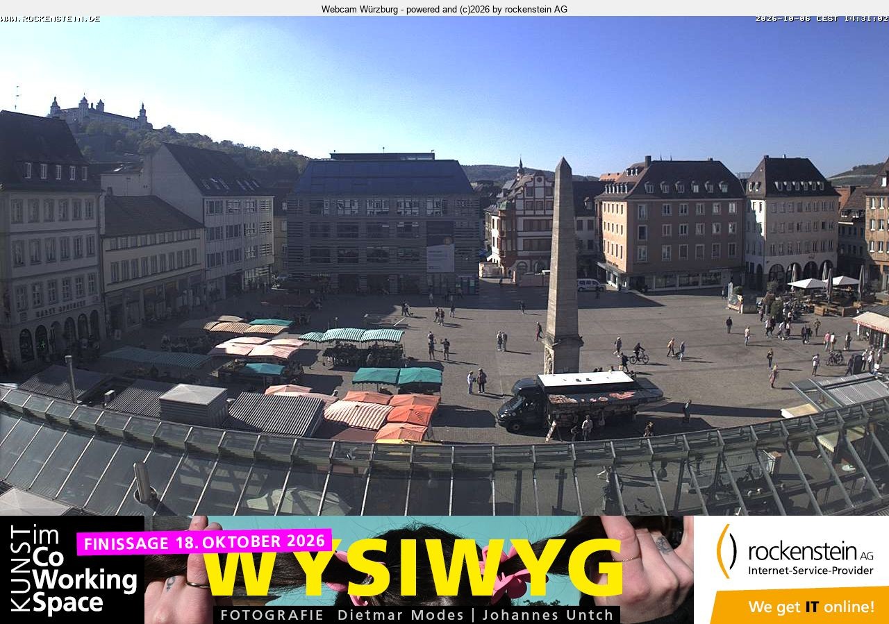 Archiv Foto Webcam Marktplatz Würzburg
