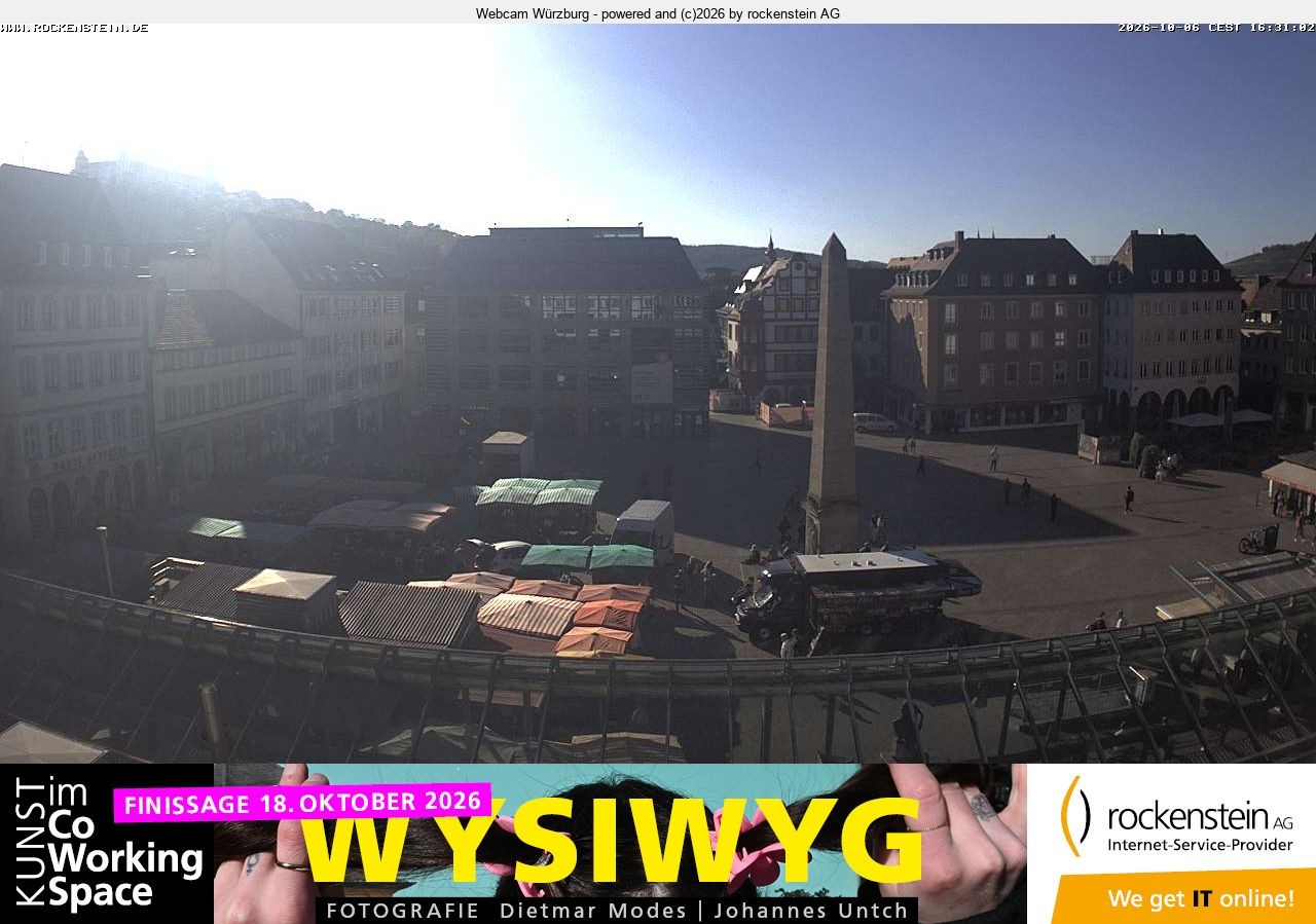 Archiv Foto Webcam Marktplatz Würzburg