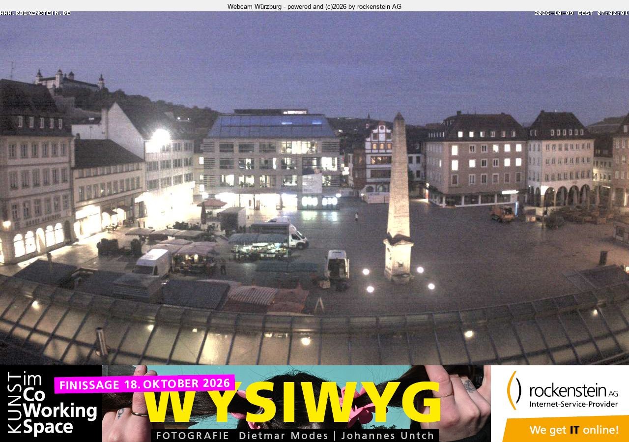 Archiv Foto Webcam Marktplatz Würzburg
