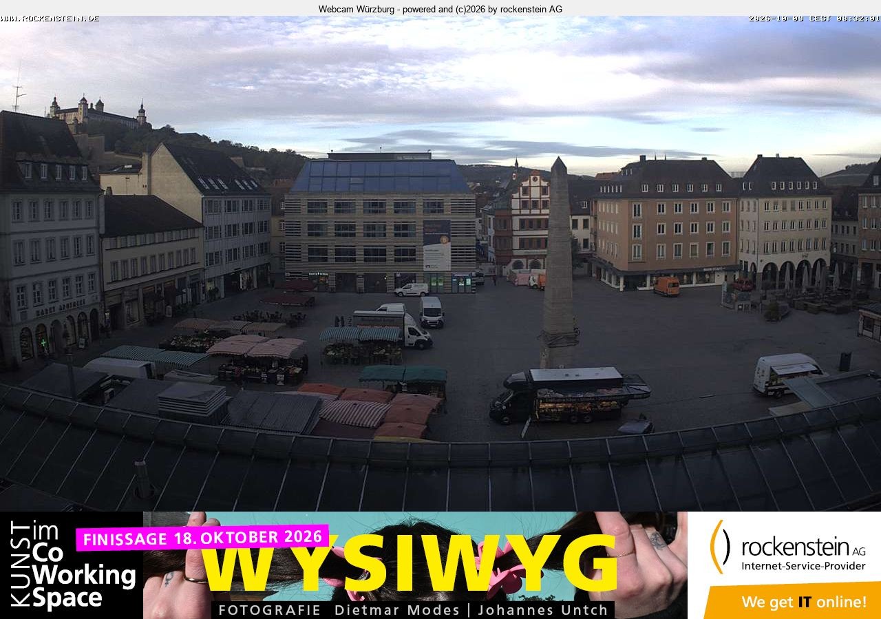 Archiv Foto Webcam Marktplatz Würzburg