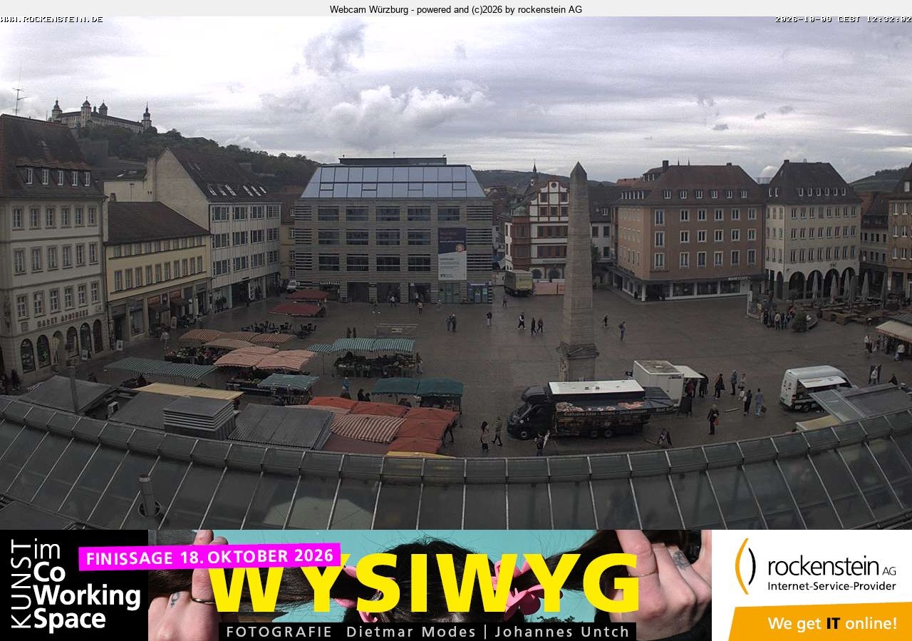 Archiv Foto Webcam Marktplatz Würzburg