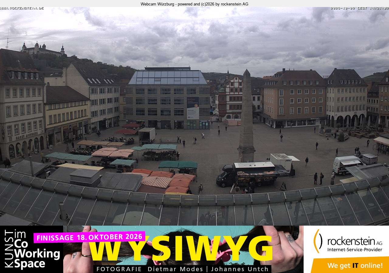 Archiv Foto Webcam Marktplatz Würzburg
