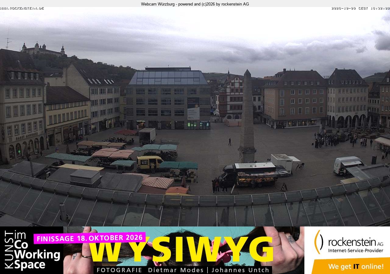 Archiv Foto Webcam Marktplatz Würzburg