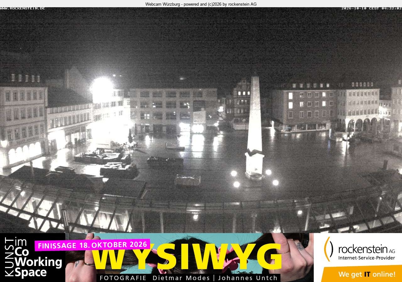 Archived image Webcam Wuerzburg marketplace