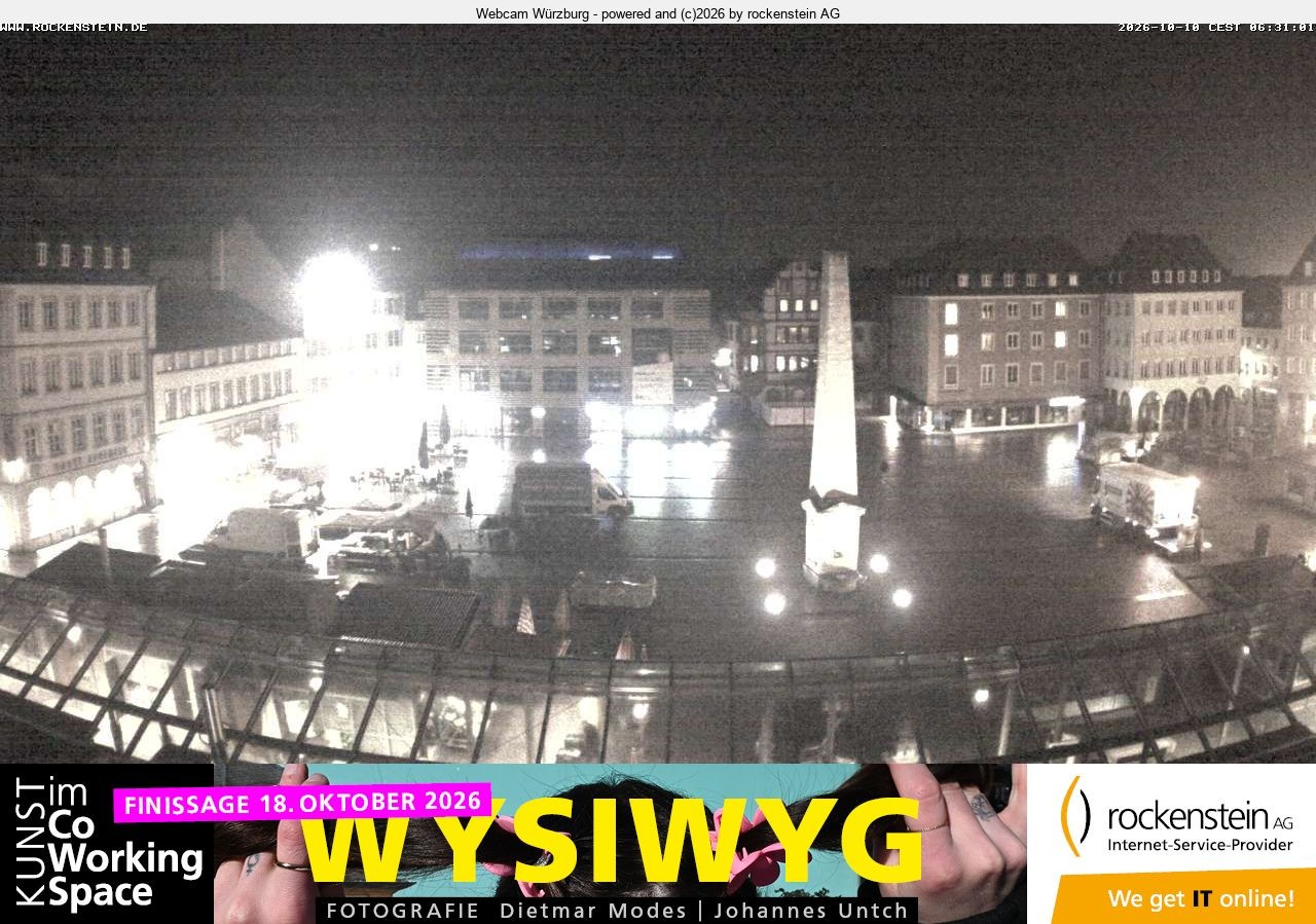 Archived image Webcam Wuerzburg marketplace