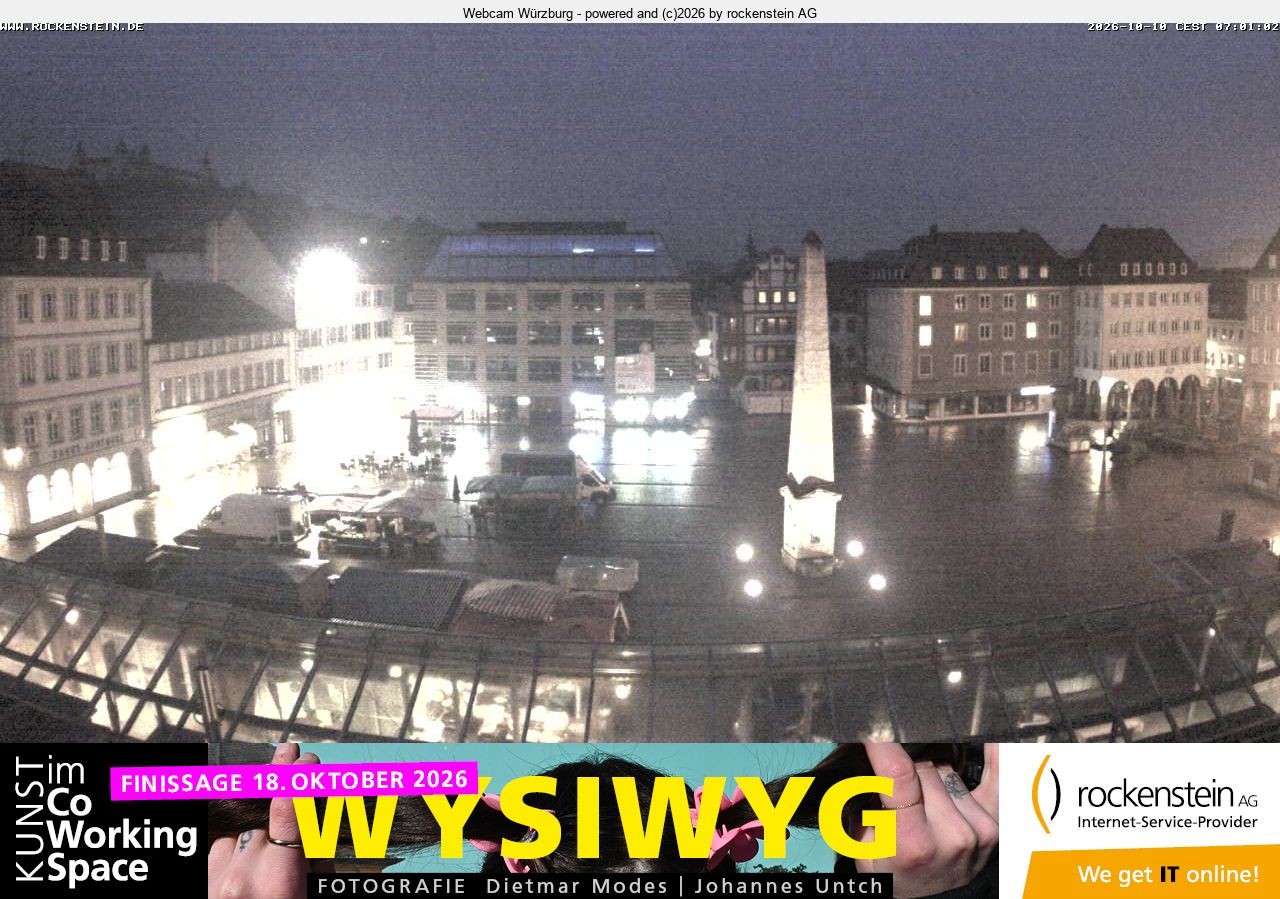 Archived image Webcam Wuerzburg marketplace