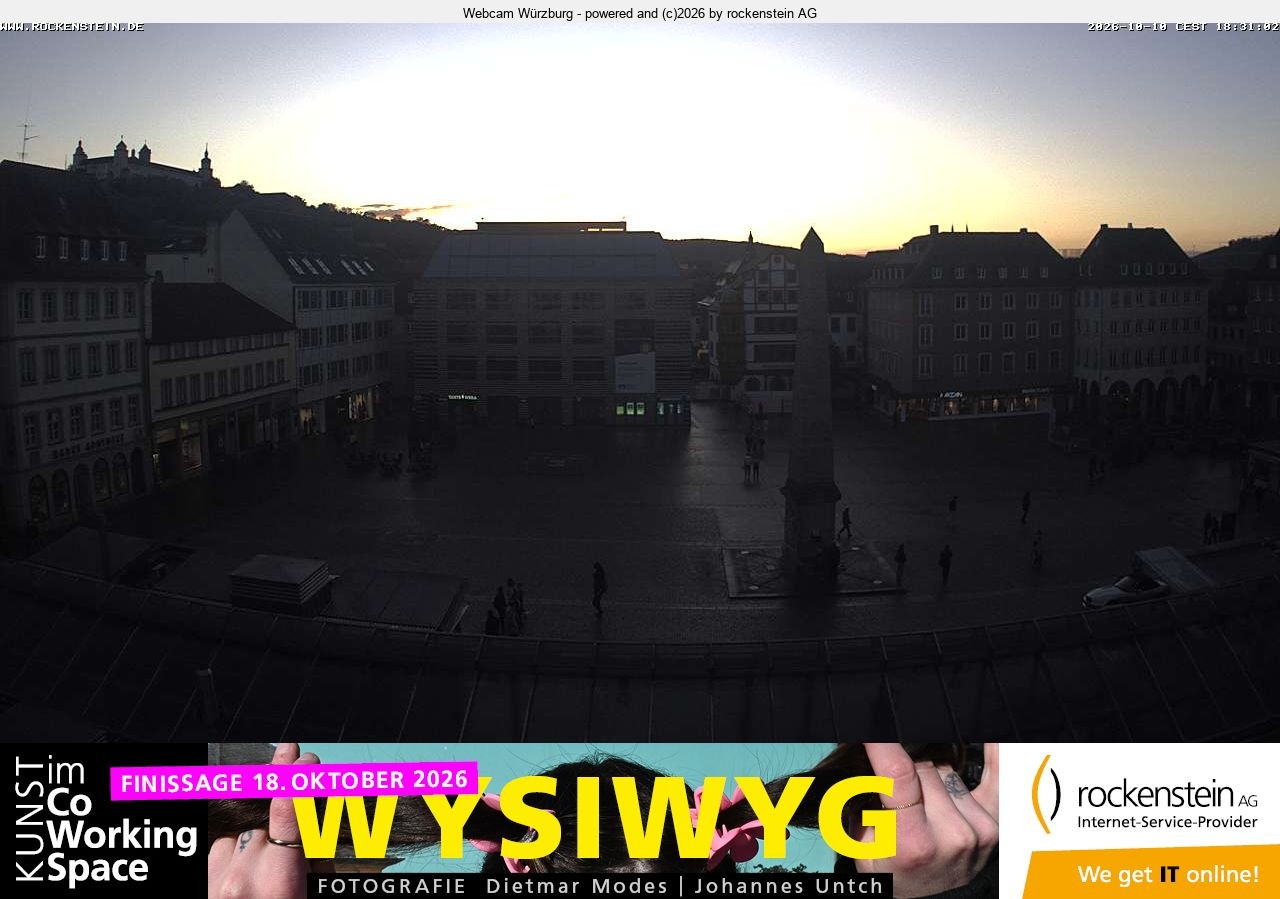 Archived image Webcam Wuerzburg marketplace