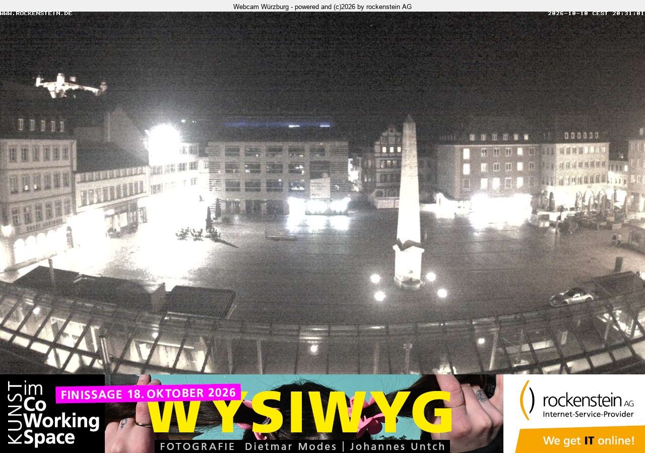 Archived image Webcam Wuerzburg marketplace