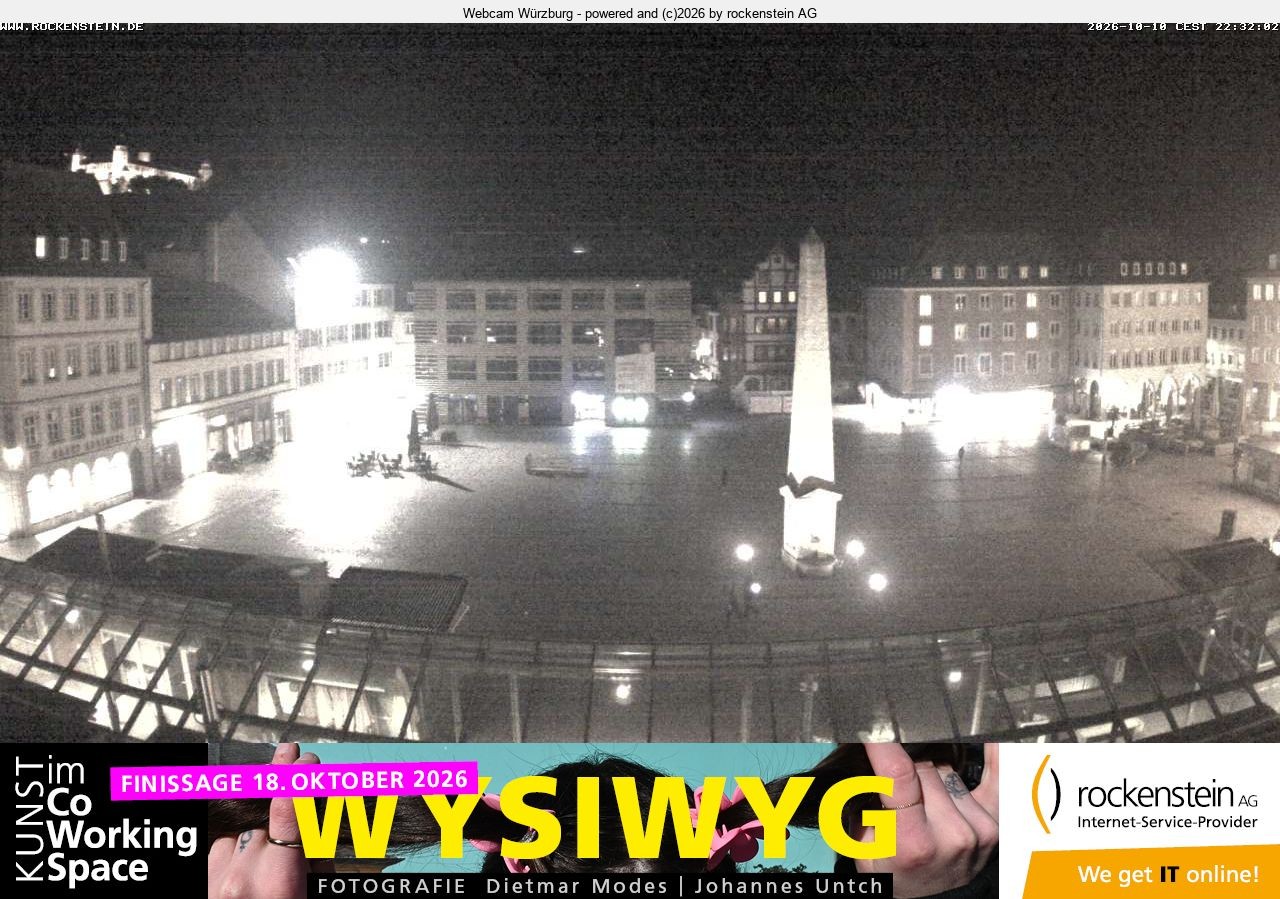 Archived image Webcam Wuerzburg marketplace