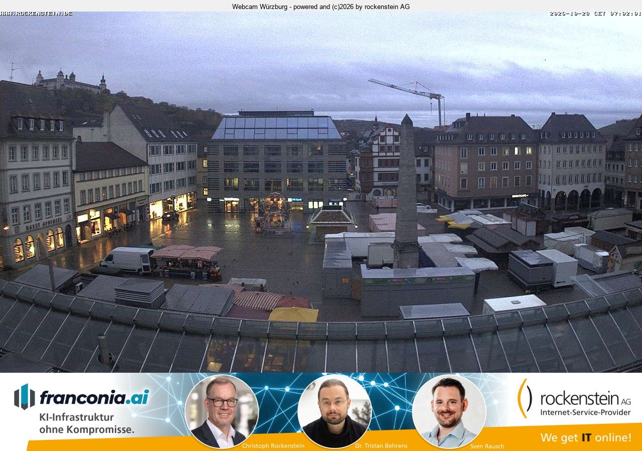 Archiv Foto Webcam Marktplatz Würzburg