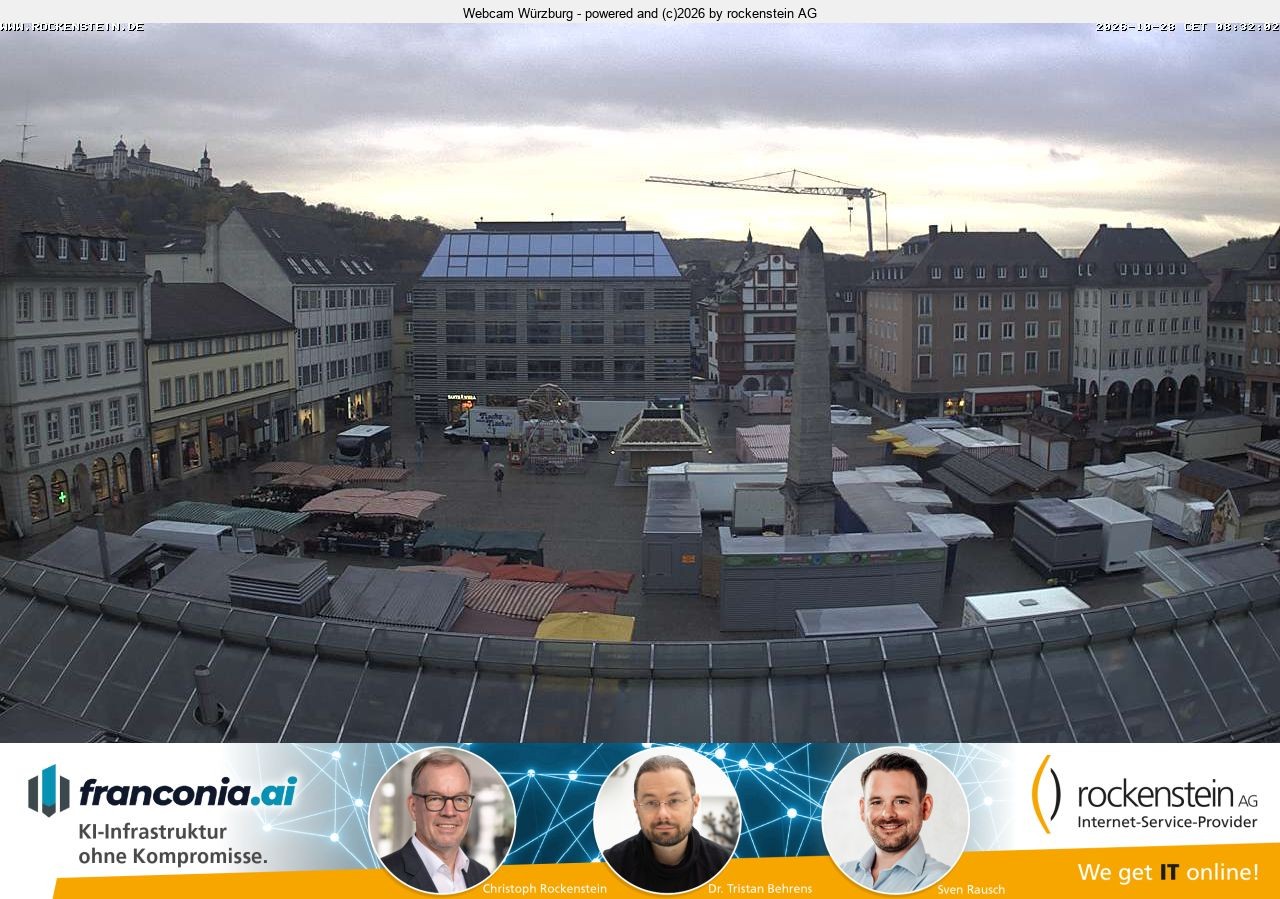 Archiv Foto Webcam Marktplatz Würzburg