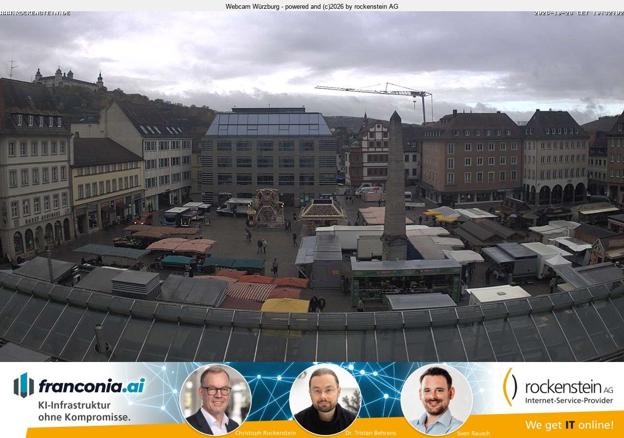 Archiv Foto Webcam Marktplatz Würzburg