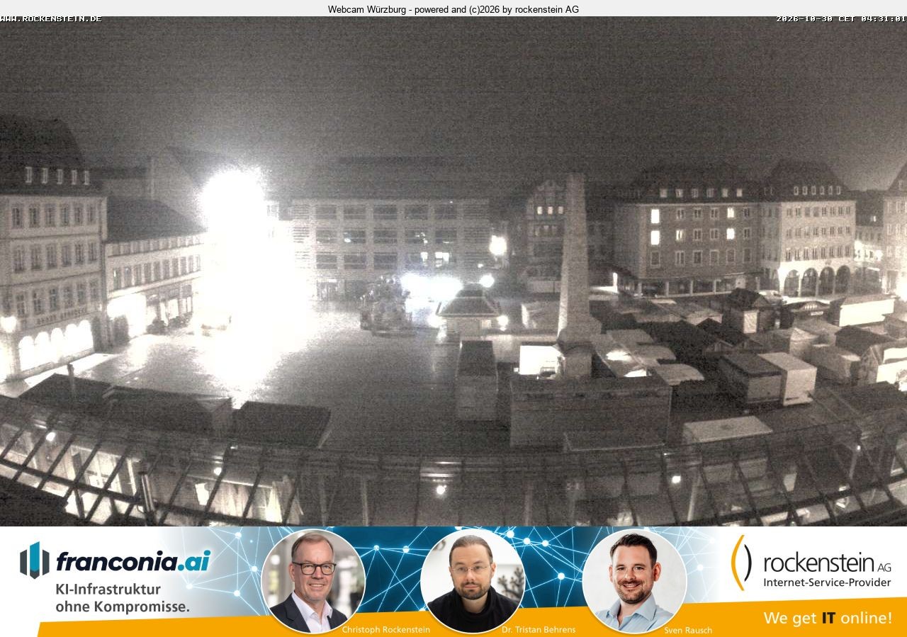 Archiv Foto Webcam Marktplatz Würzburg