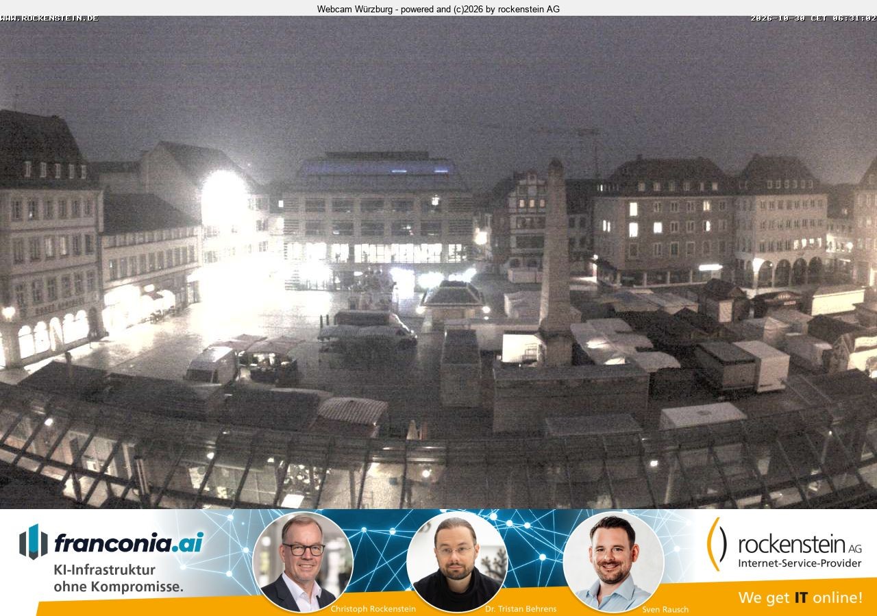 Archiv Foto Webcam Marktplatz Würzburg