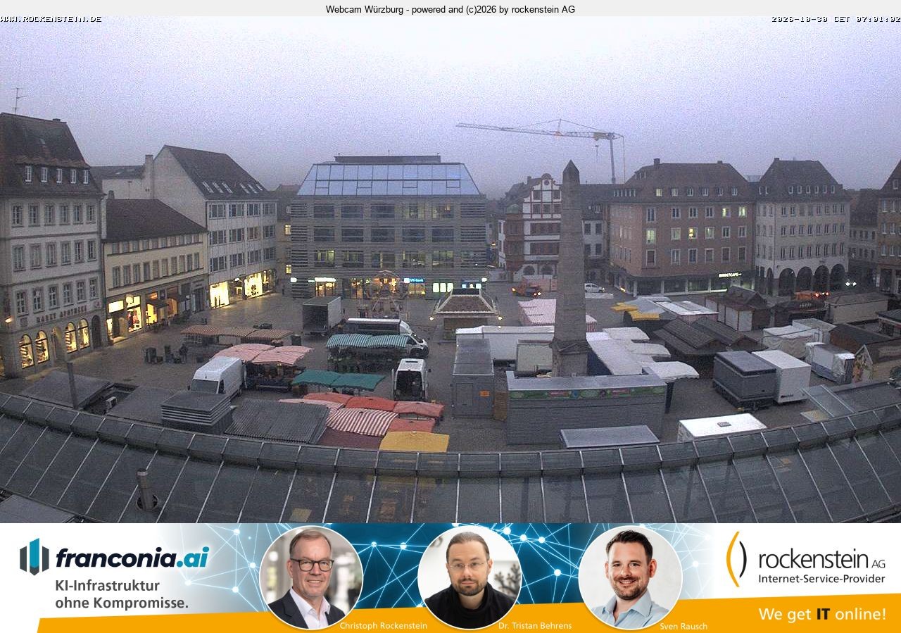 Archiv Foto Webcam Marktplatz Würzburg