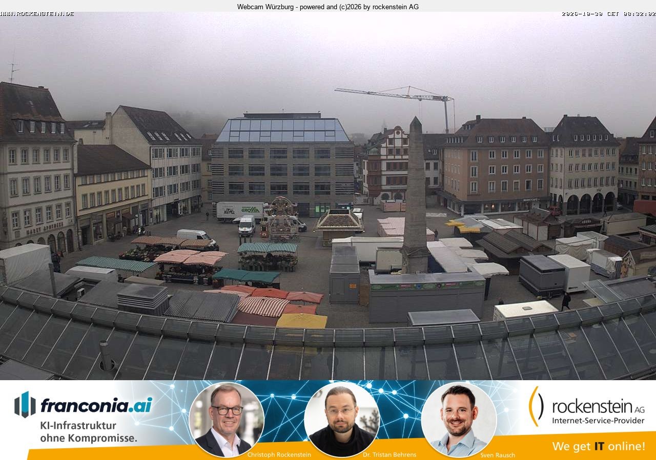 Archiv Foto Webcam Marktplatz Würzburg