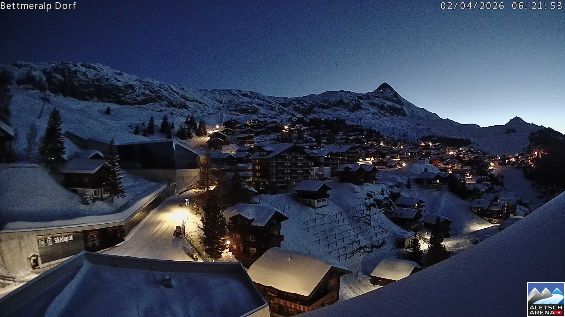 Archiv Foto Webcam Bettmeralp, Schweiz