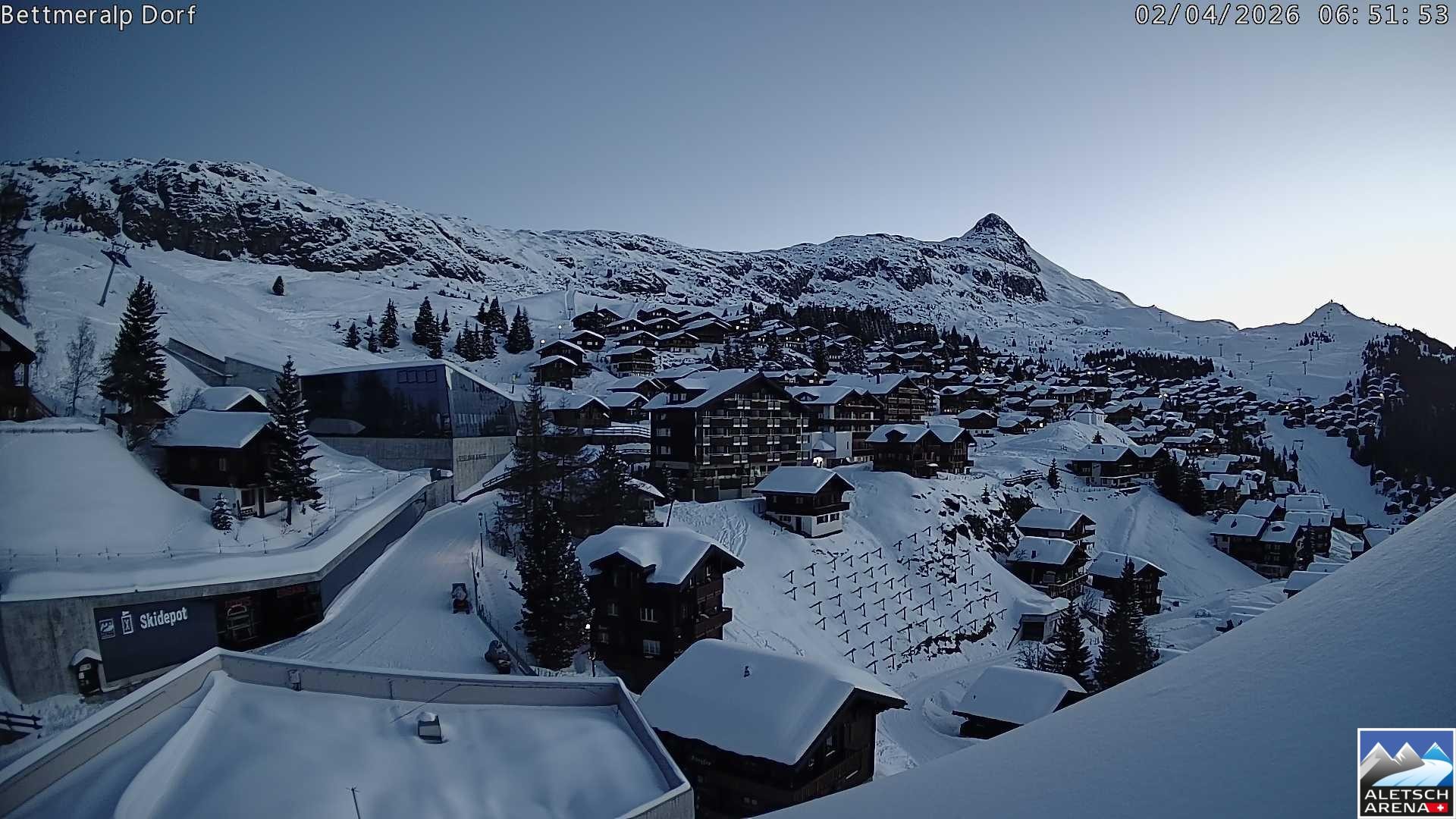 Archiv Foto Webcam Bettmeralp, Schweiz