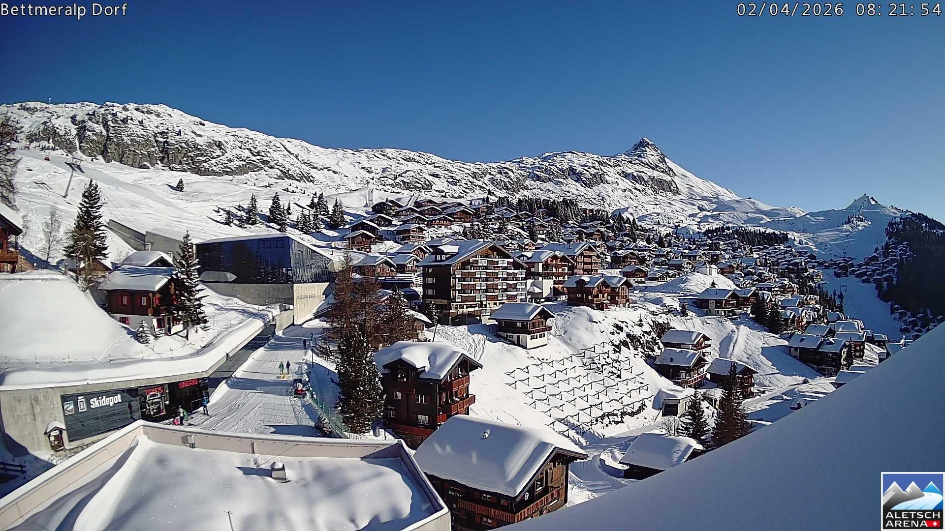 Archiv Foto Webcam Bettmeralp, Schweiz