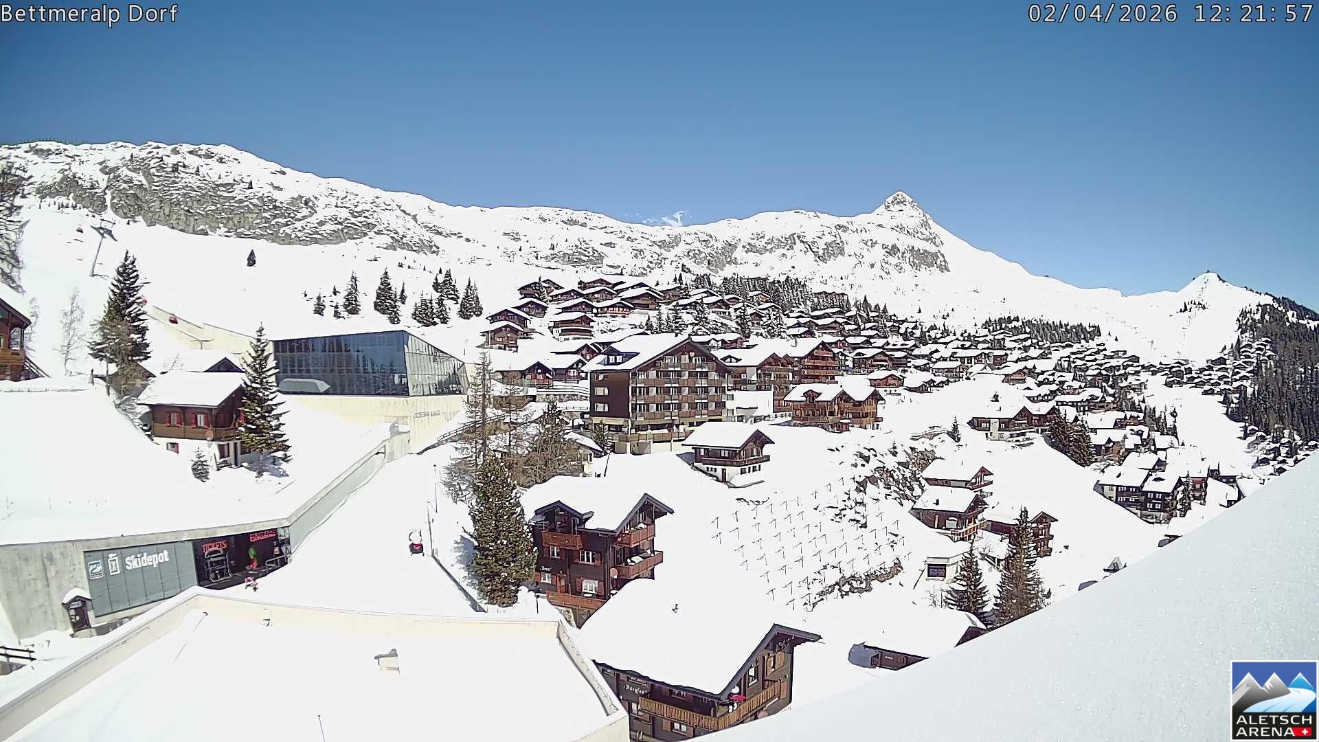 Archiv Foto Webcam Bettmeralp, Schweiz