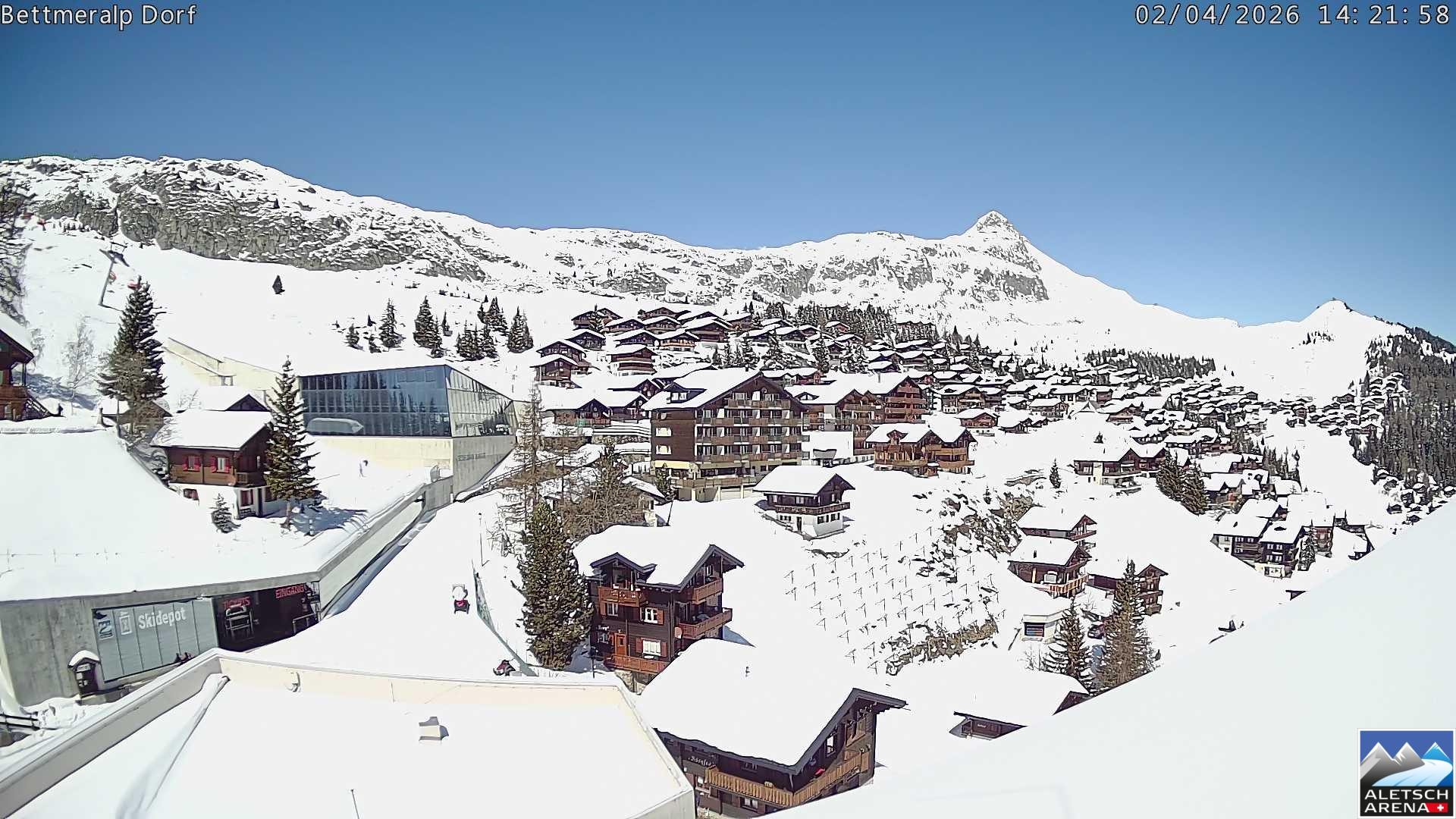 Archiv Foto Webcam Bettmeralp, Schweiz