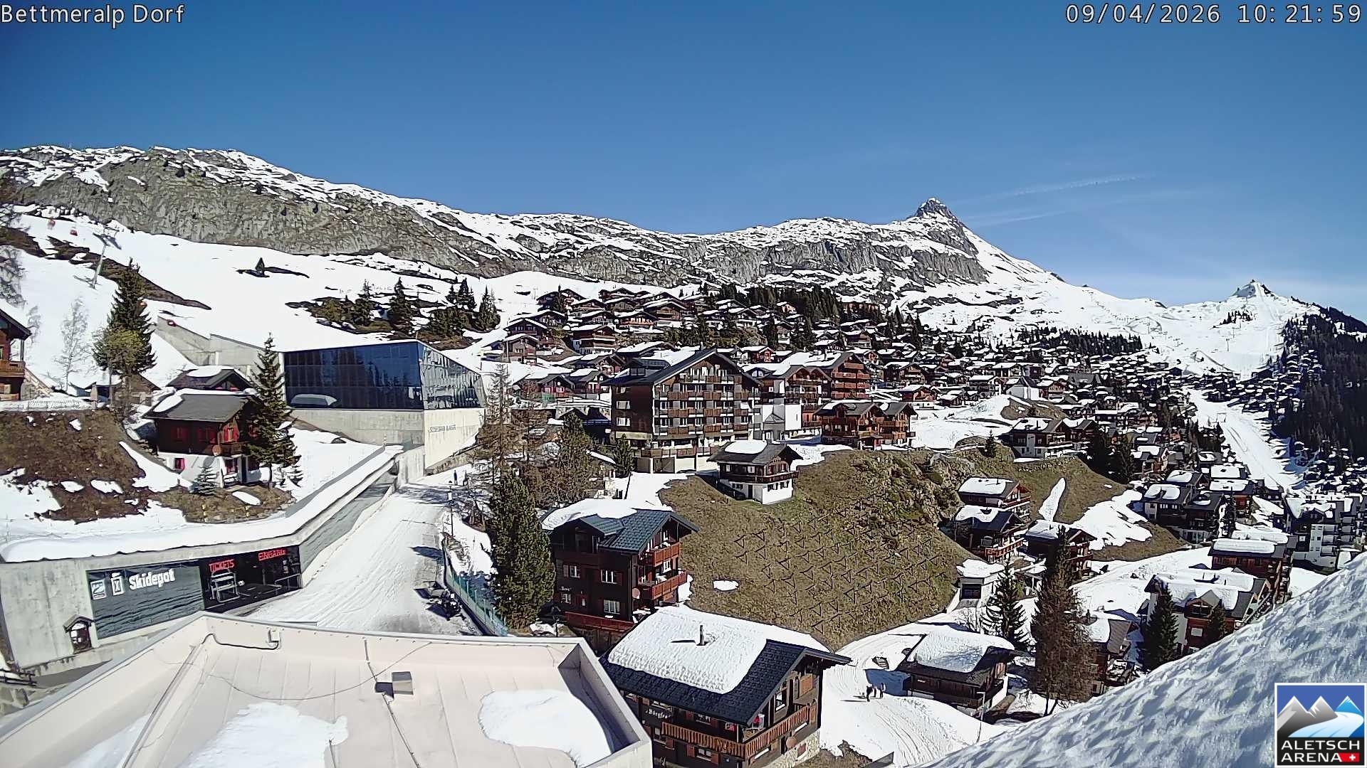 Archiv Foto Webcam Bettmeralp, Schweiz