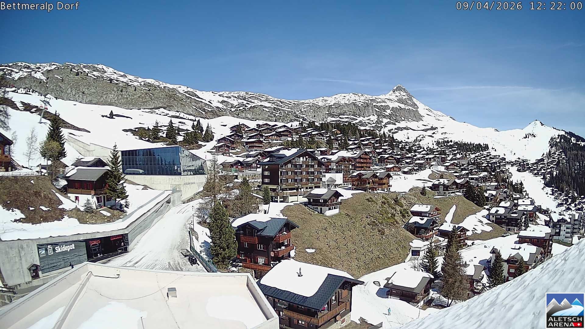 Archiv Foto Webcam Bettmeralp, Schweiz