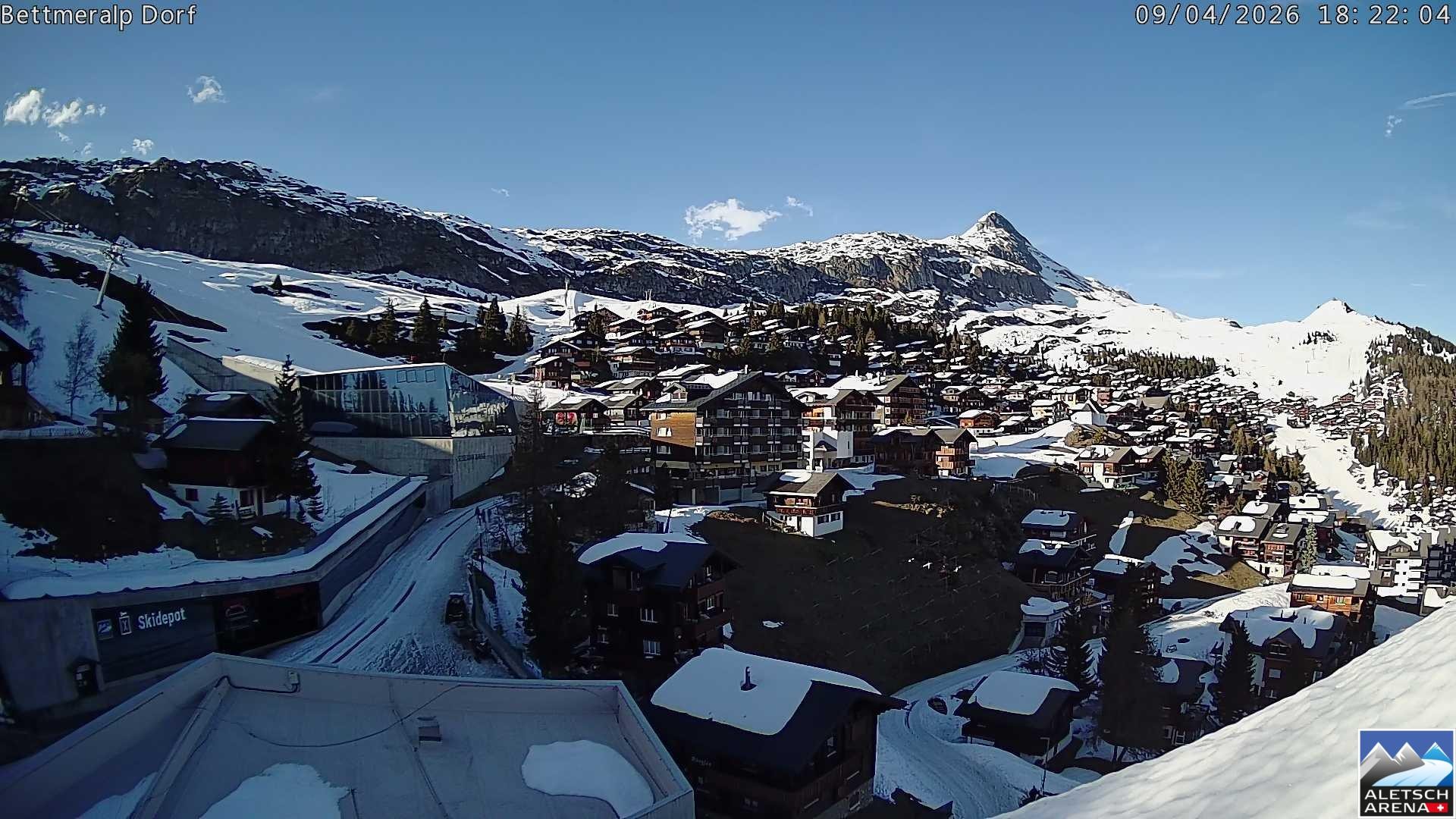 Archiv Foto Webcam Bettmeralp, Schweiz