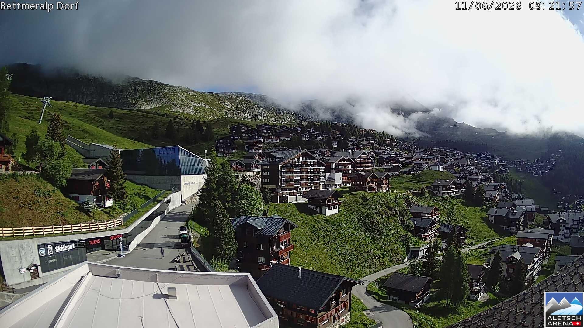 Archiv Foto Webcam Bettmeralp, Schweiz