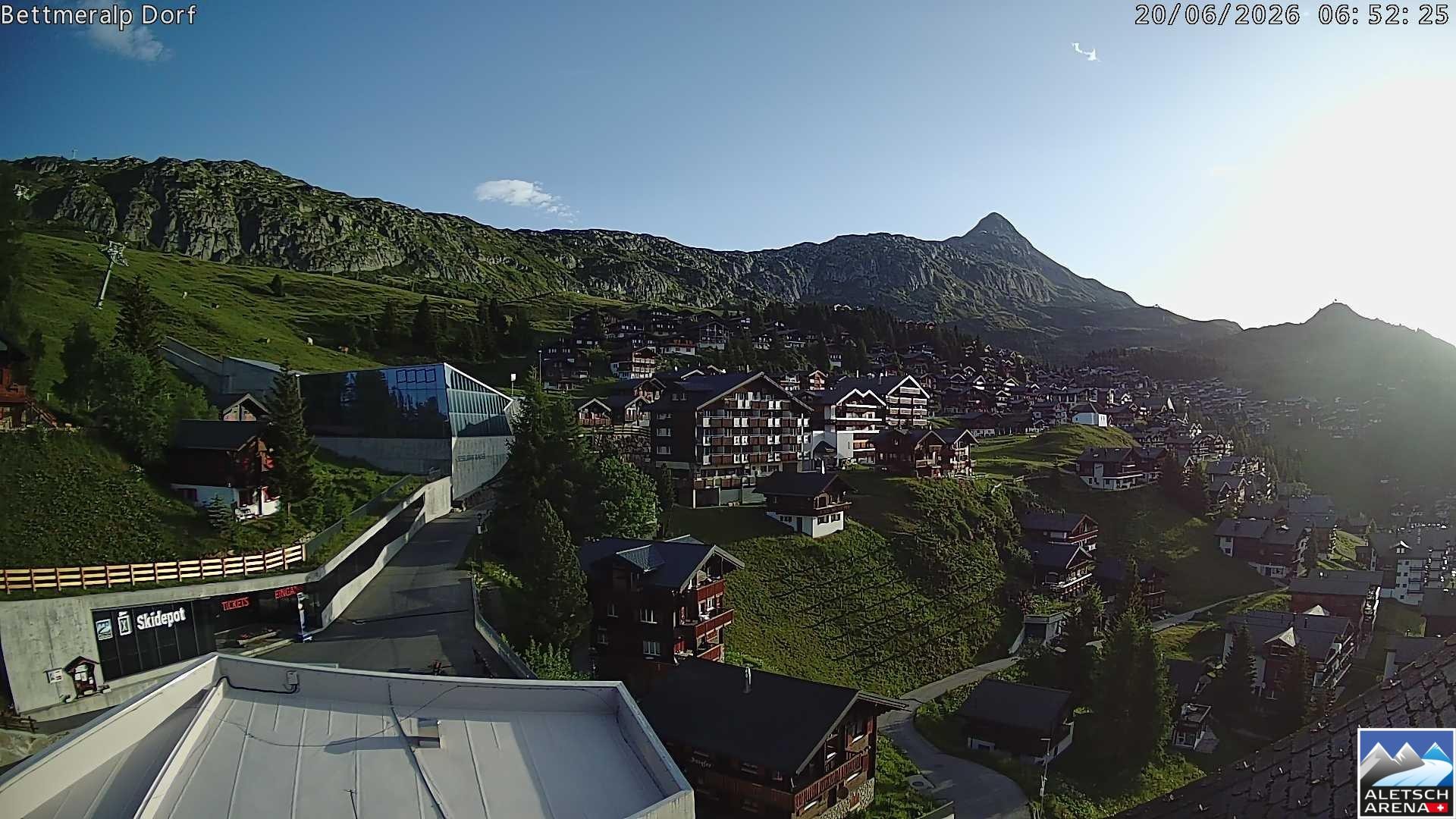 Archiv Foto Webcam Bettmeralp, Schweiz
