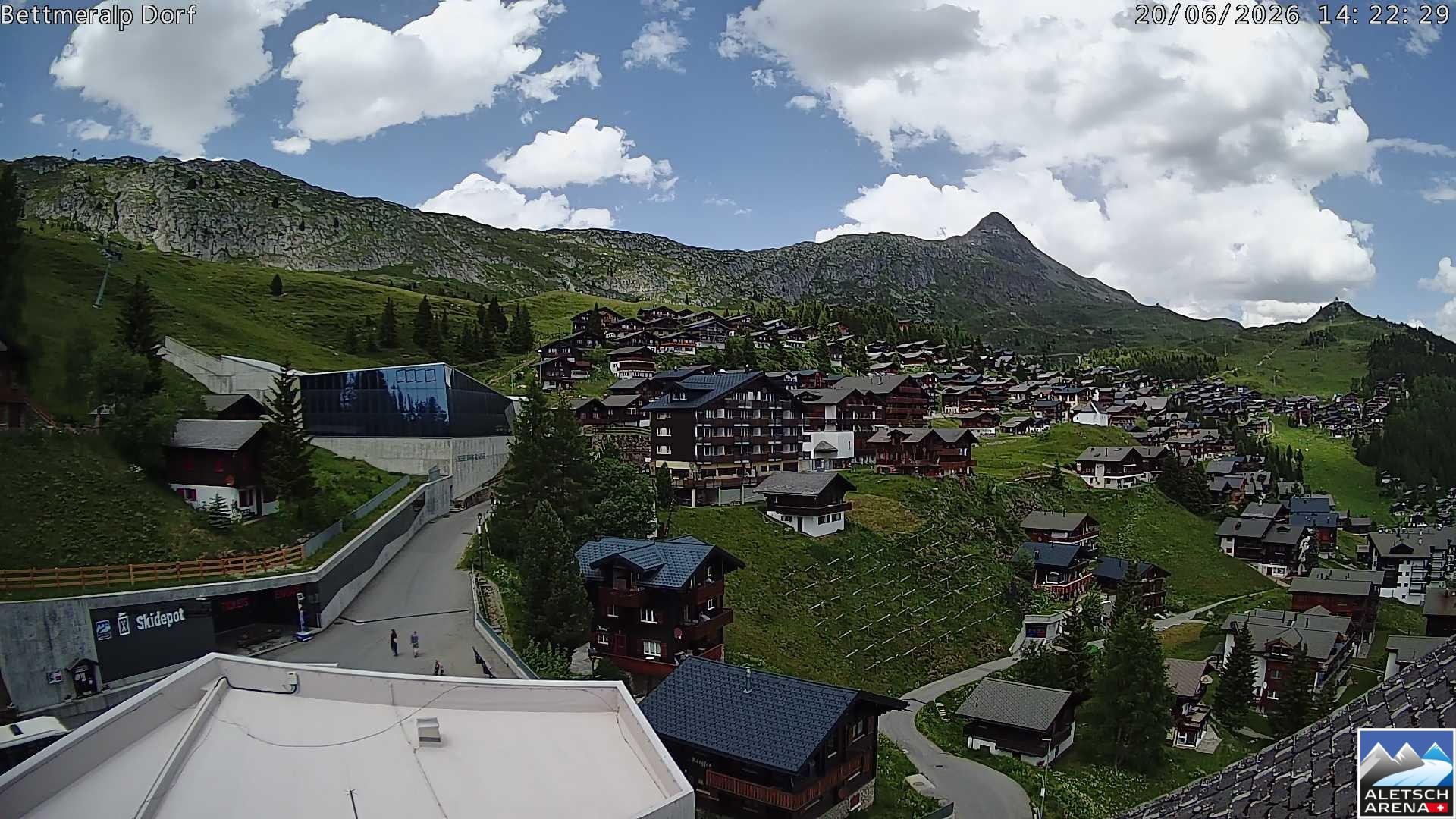 Archiv Foto Webcam Bettmeralp, Schweiz