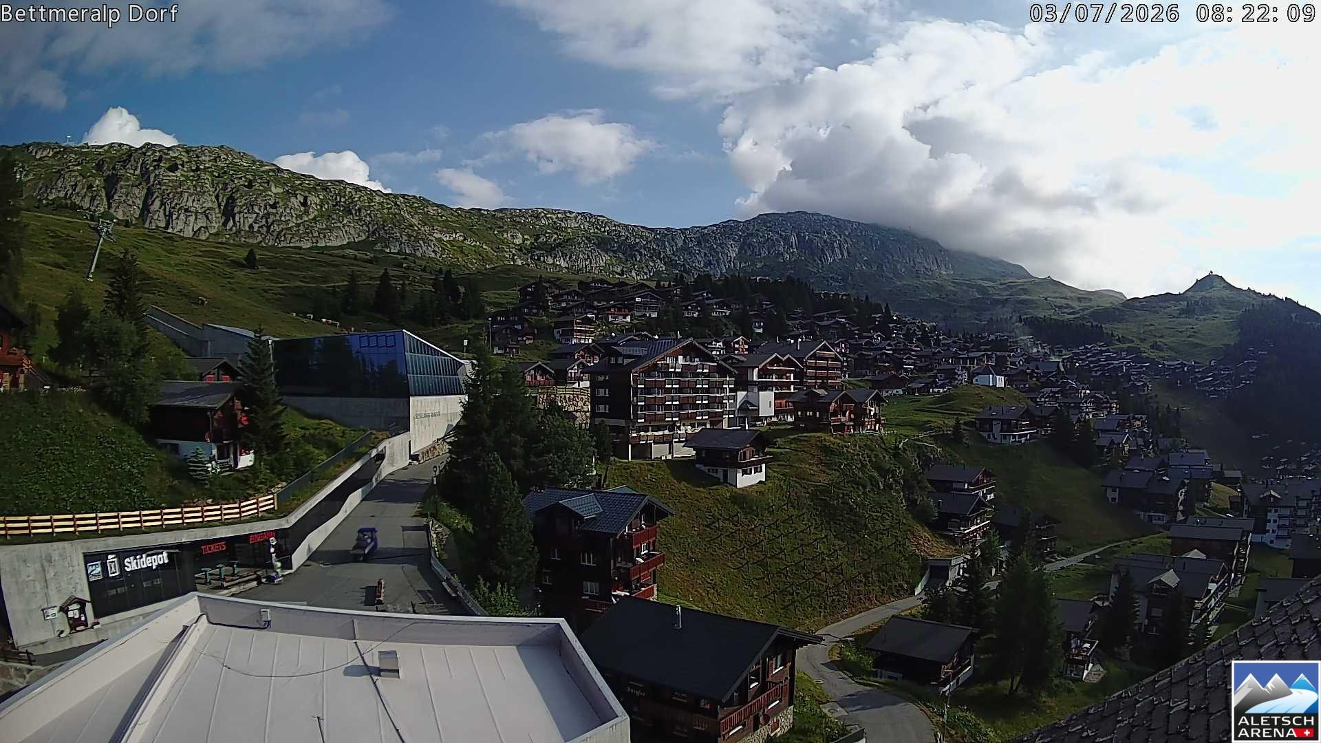 Archiv Foto Webcam Bettmeralp, Schweiz