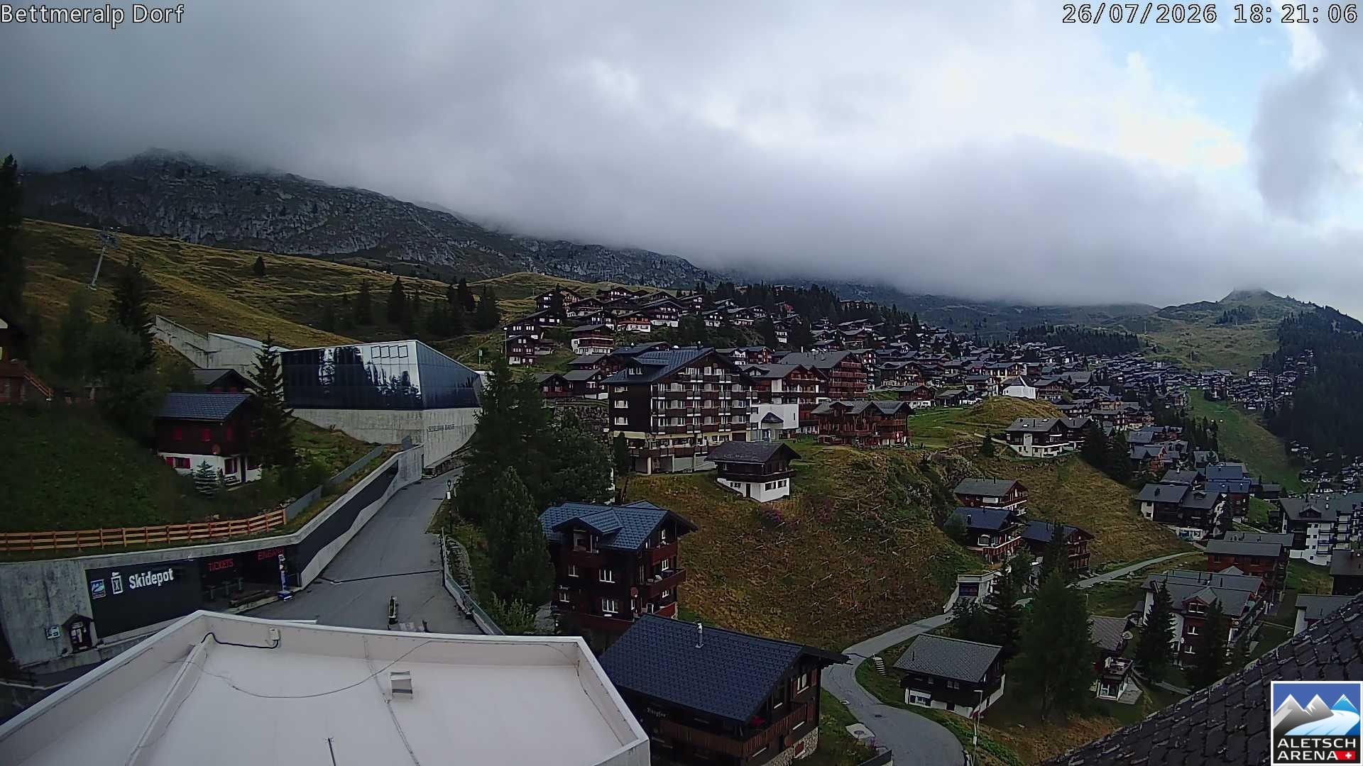 Archiv Foto Webcam Bettmeralp, Schweiz