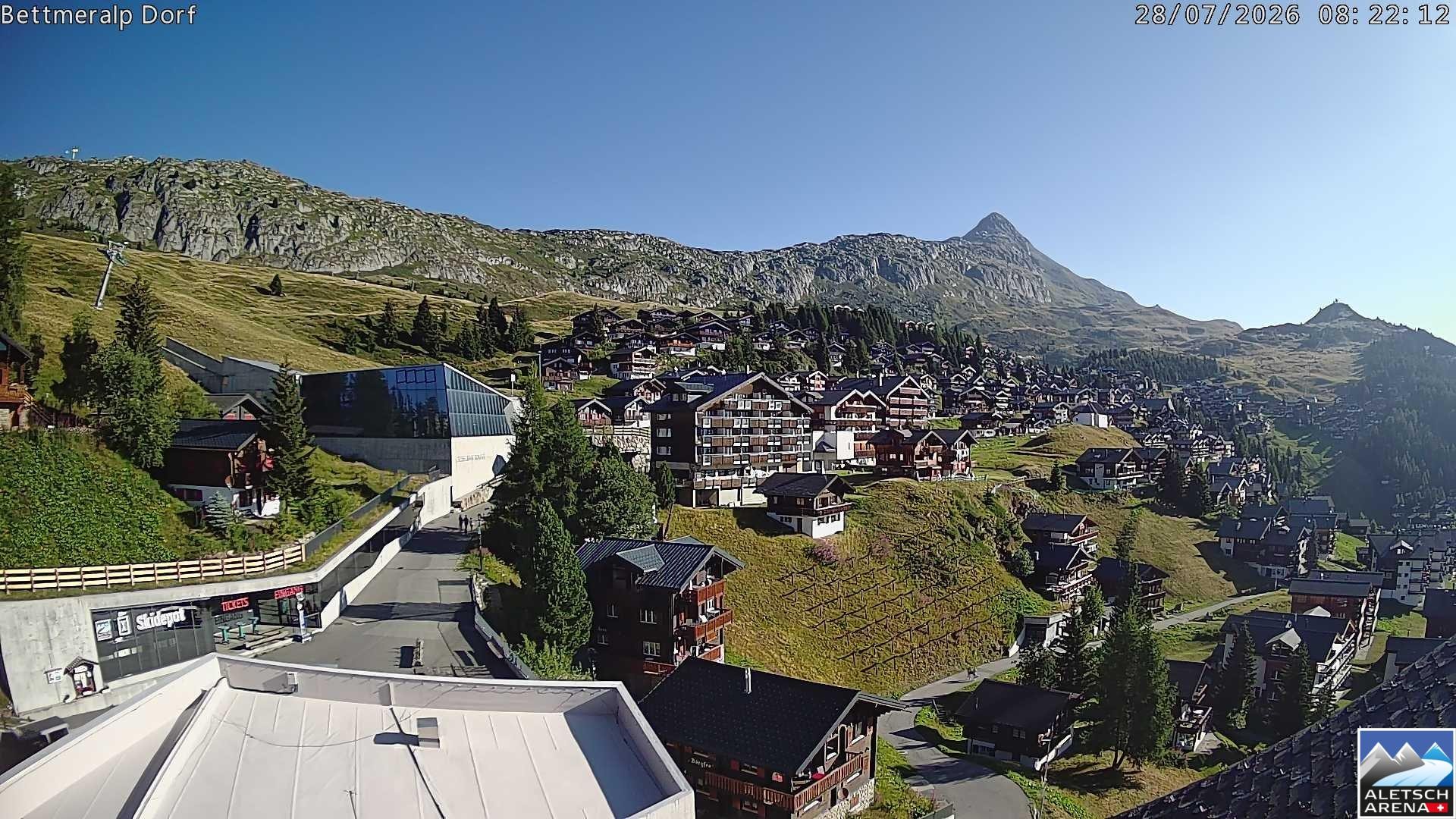 Archiv Foto Webcam Bettmeralp, Schweiz