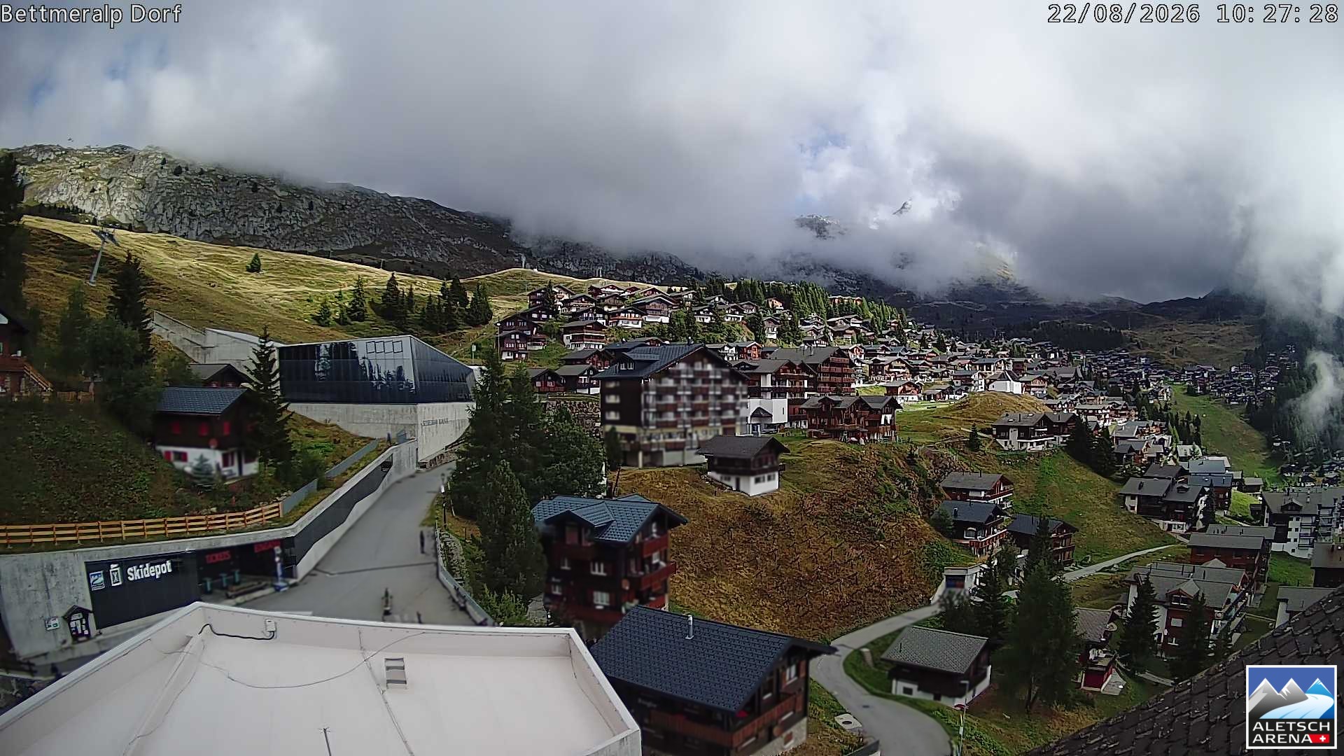 Archiv Foto Webcam Bettmeralp, Schweiz