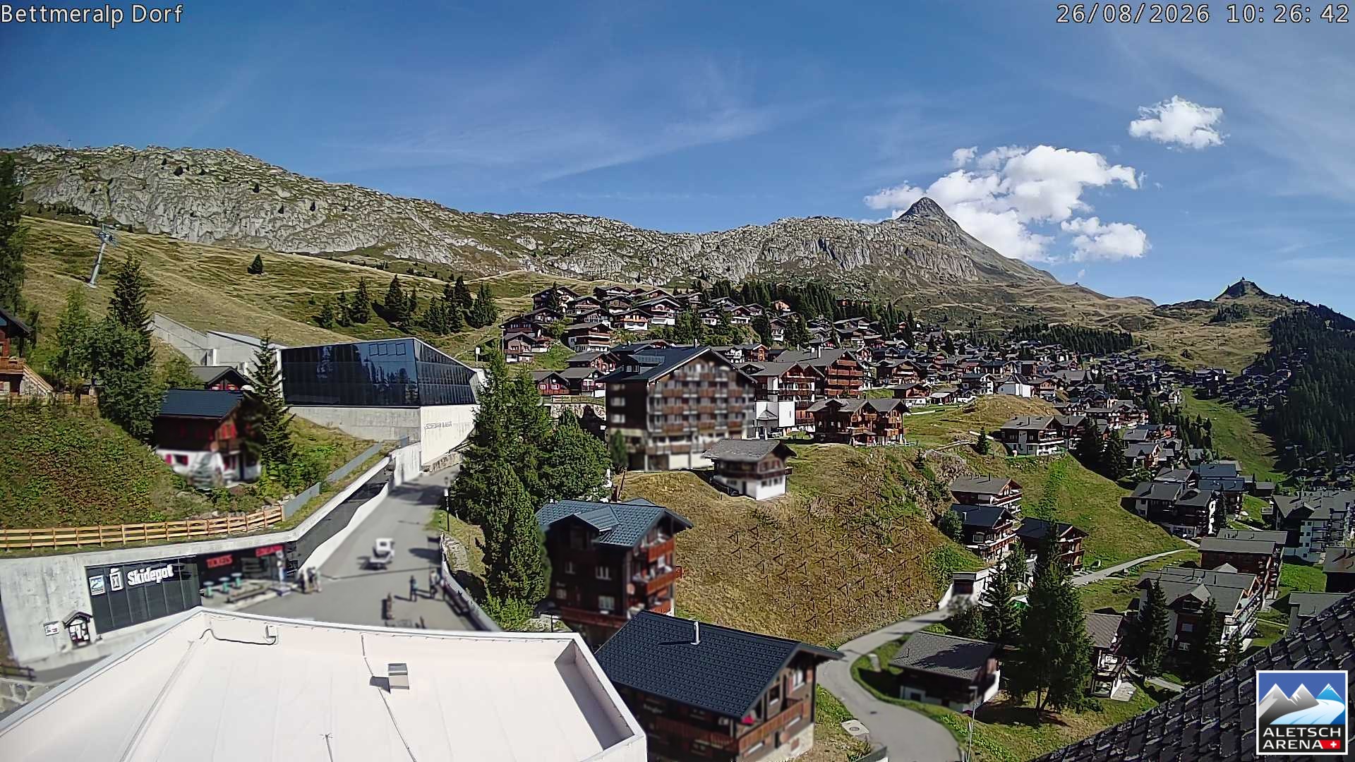 Archiv Foto Webcam Bettmeralp, Schweiz