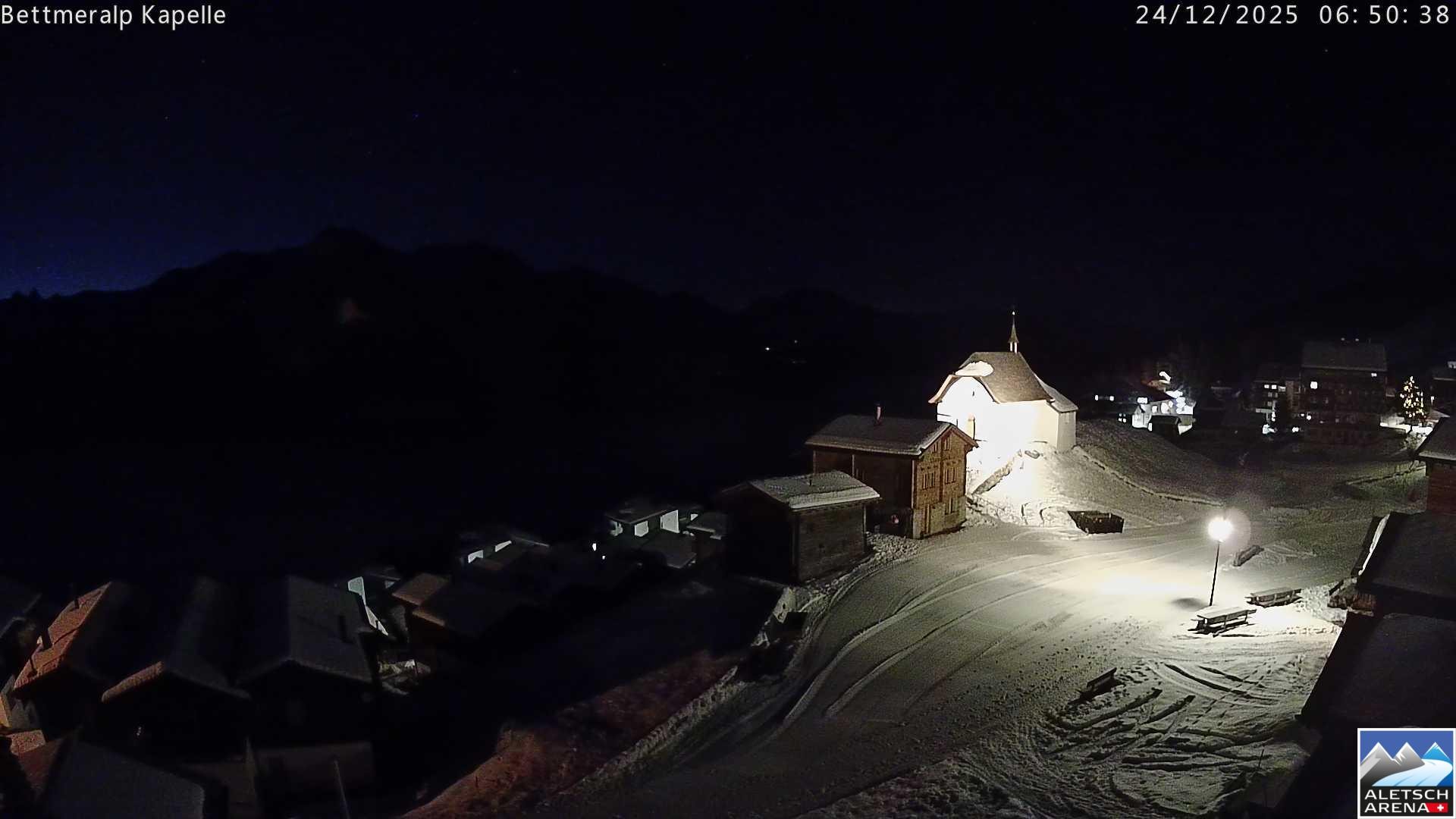 Archiv Foto Webcam Kapelle Bettmeralp