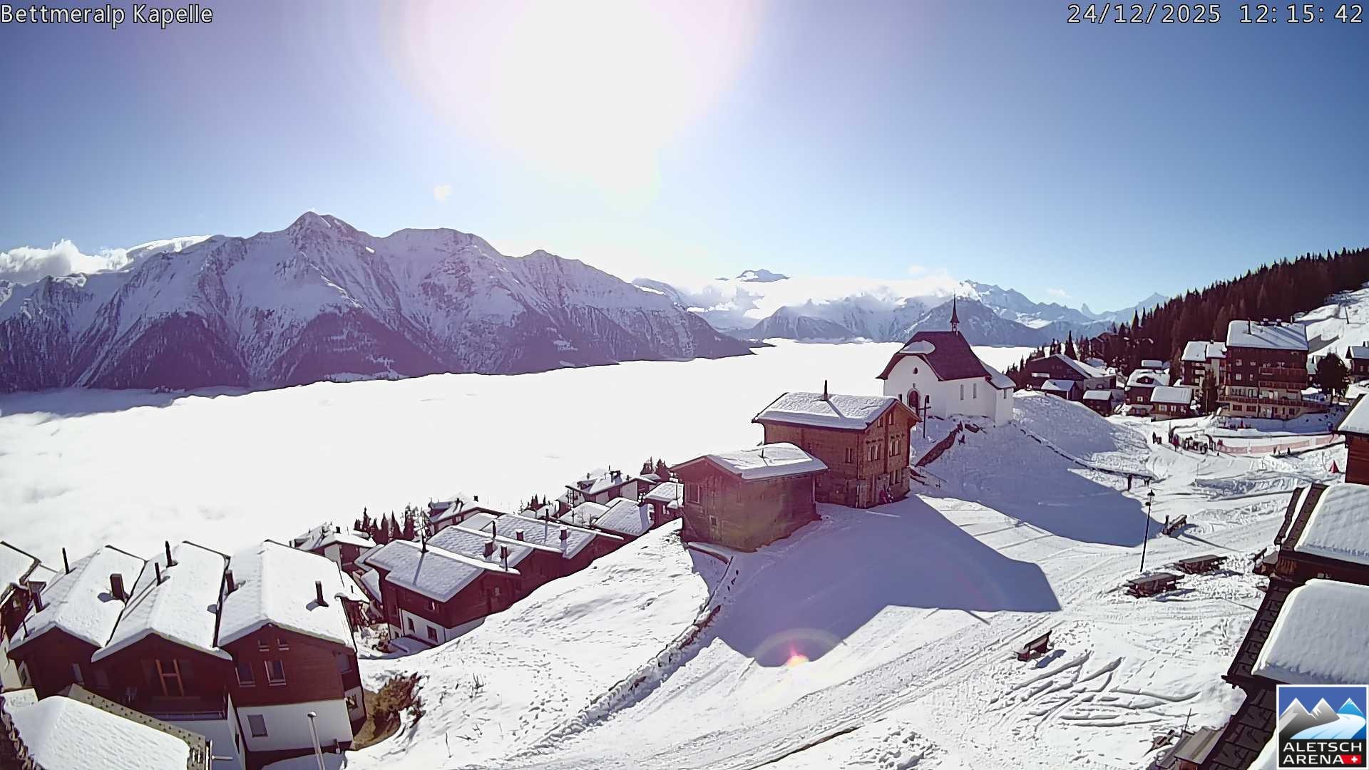 Archiv Foto Webcam Kapelle Bettmeralp