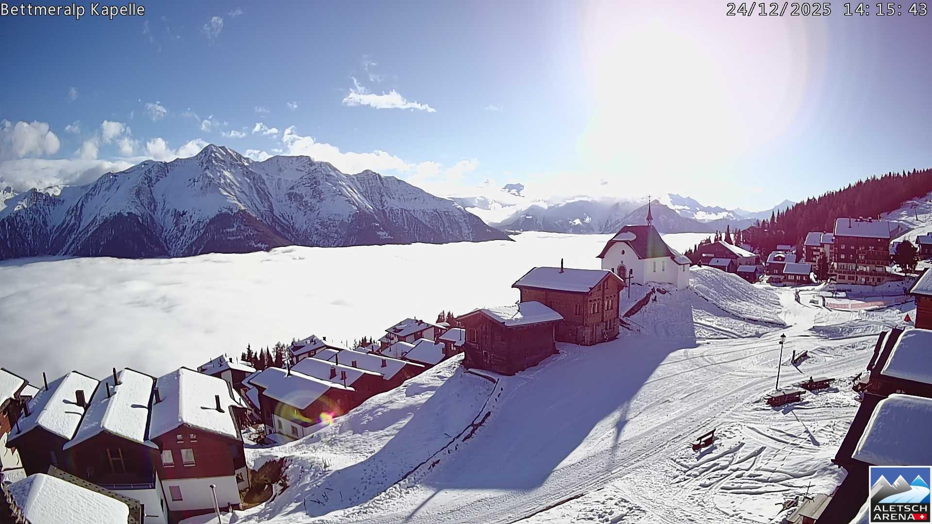 Archiv Foto Webcam Kapelle Bettmeralp
