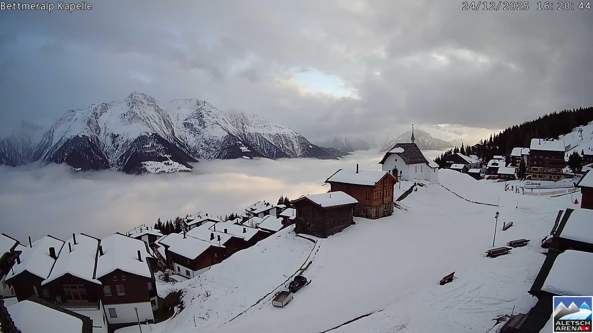 Archiv Foto Webcam Kapelle Bettmeralp