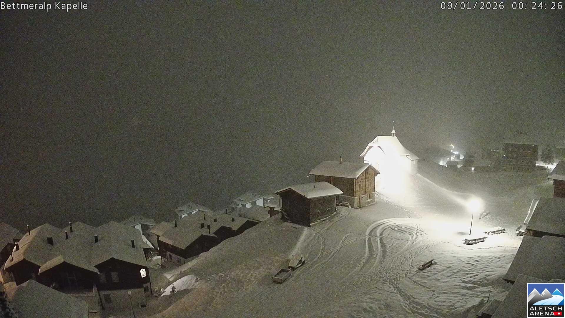 Archiv Foto Webcam Kapelle Bettmeralp