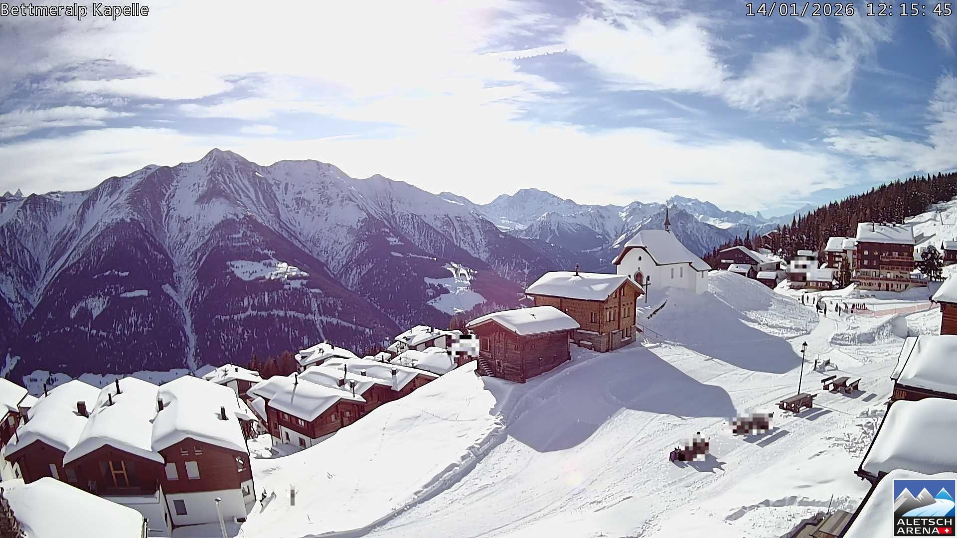 Archiv Foto Webcam Kapelle Bettmeralp