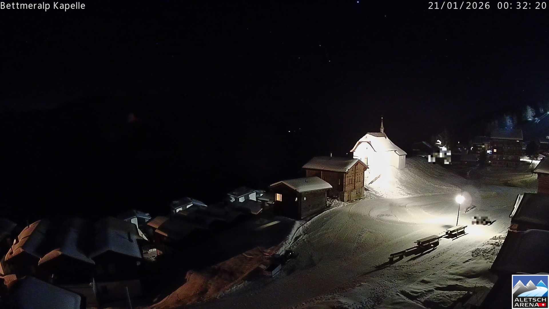 Archiv Foto Webcam Kapelle Bettmeralp