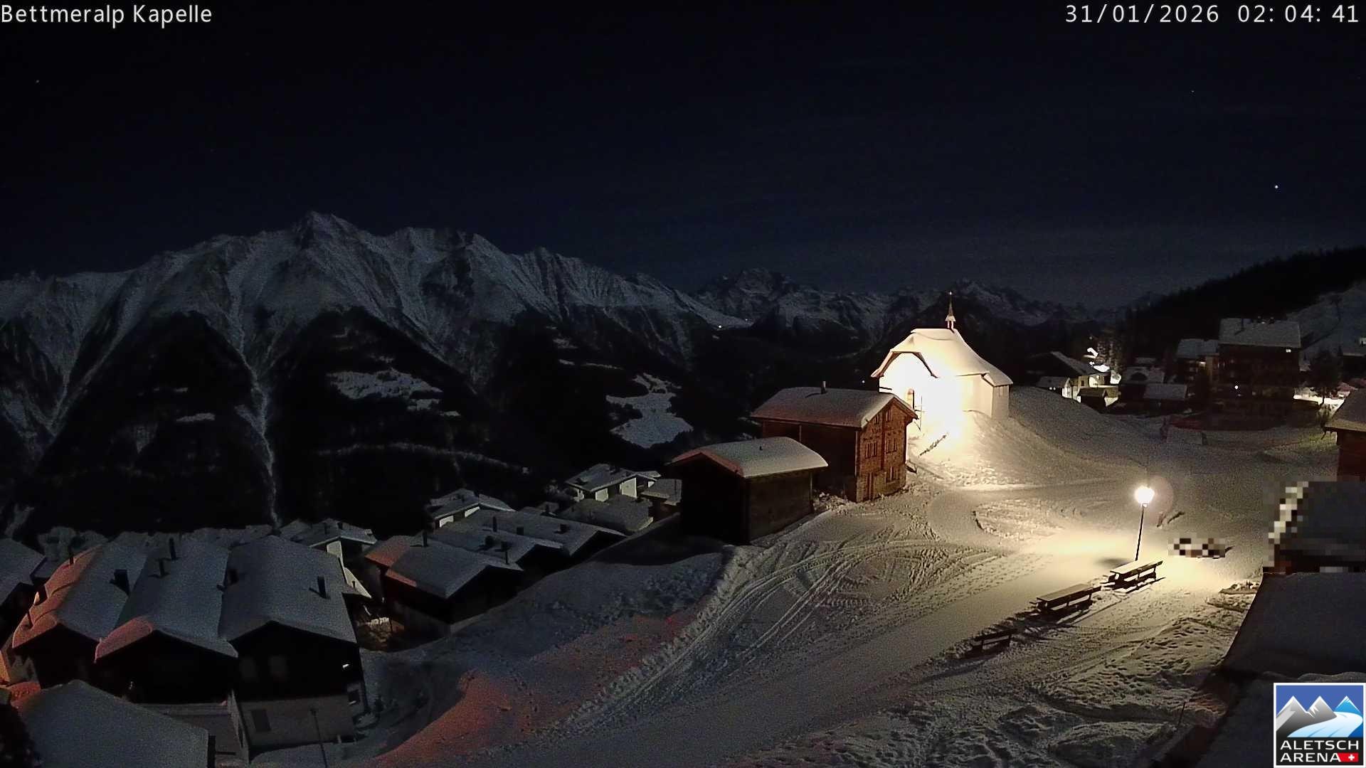 Archiv Foto Webcam Kapelle Bettmeralp