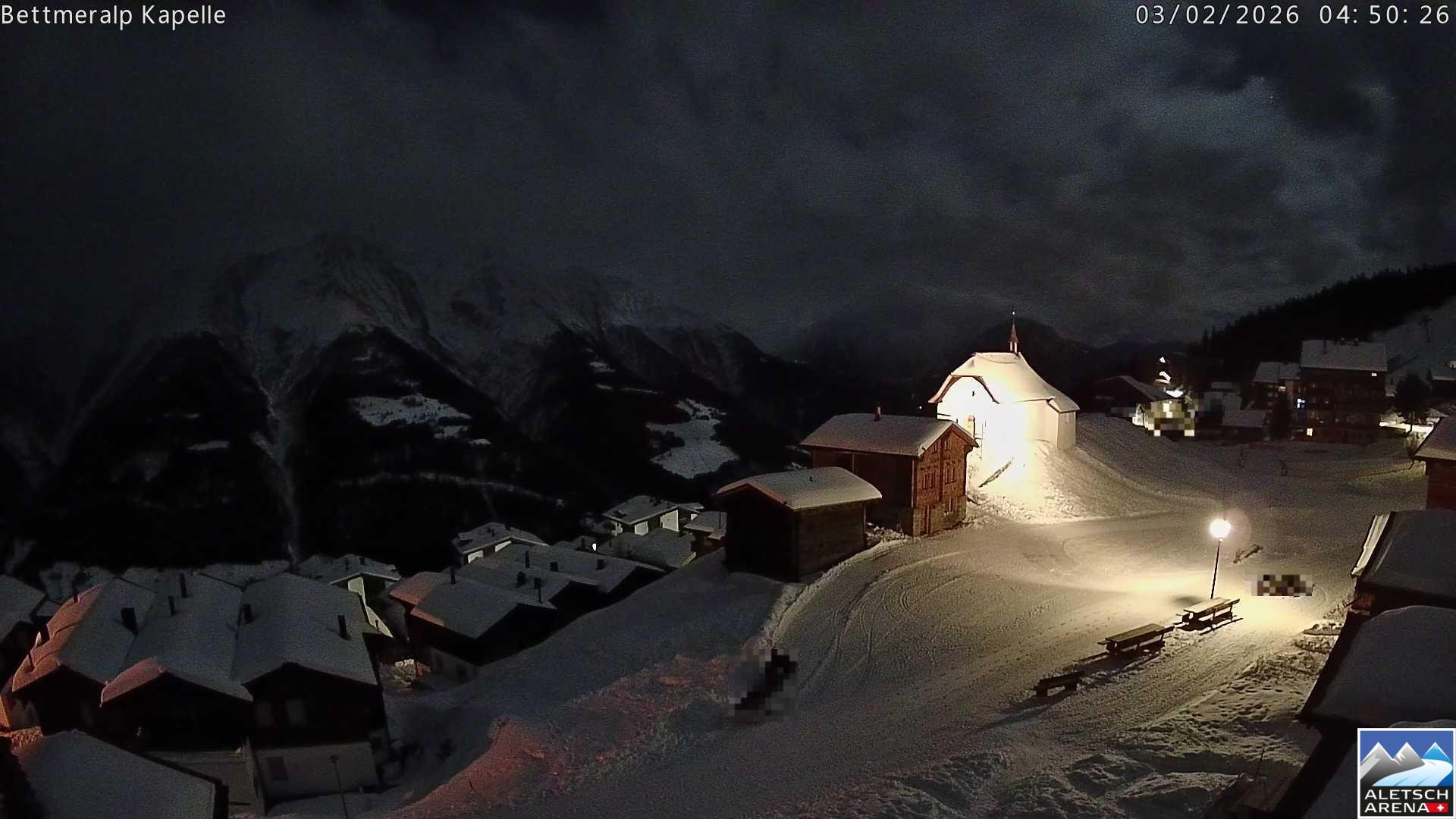 Archiv Foto Webcam Kapelle Bettmeralp