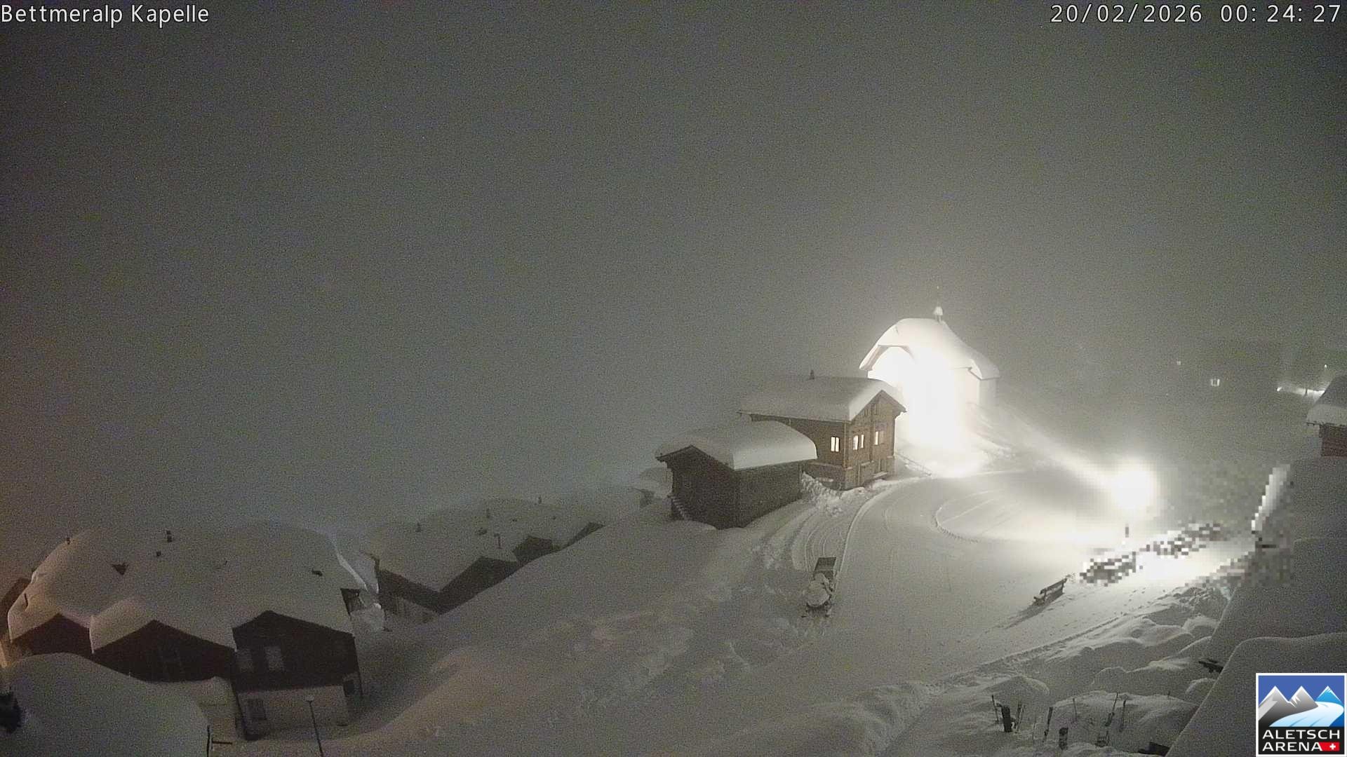 Archiv Foto Webcam Kapelle Bettmeralp