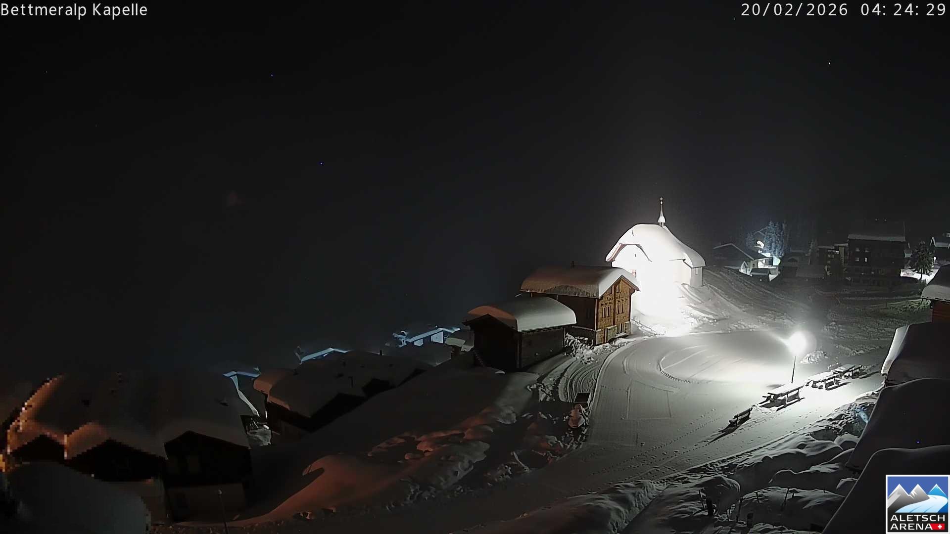Archiv Foto Webcam Kapelle Bettmeralp
